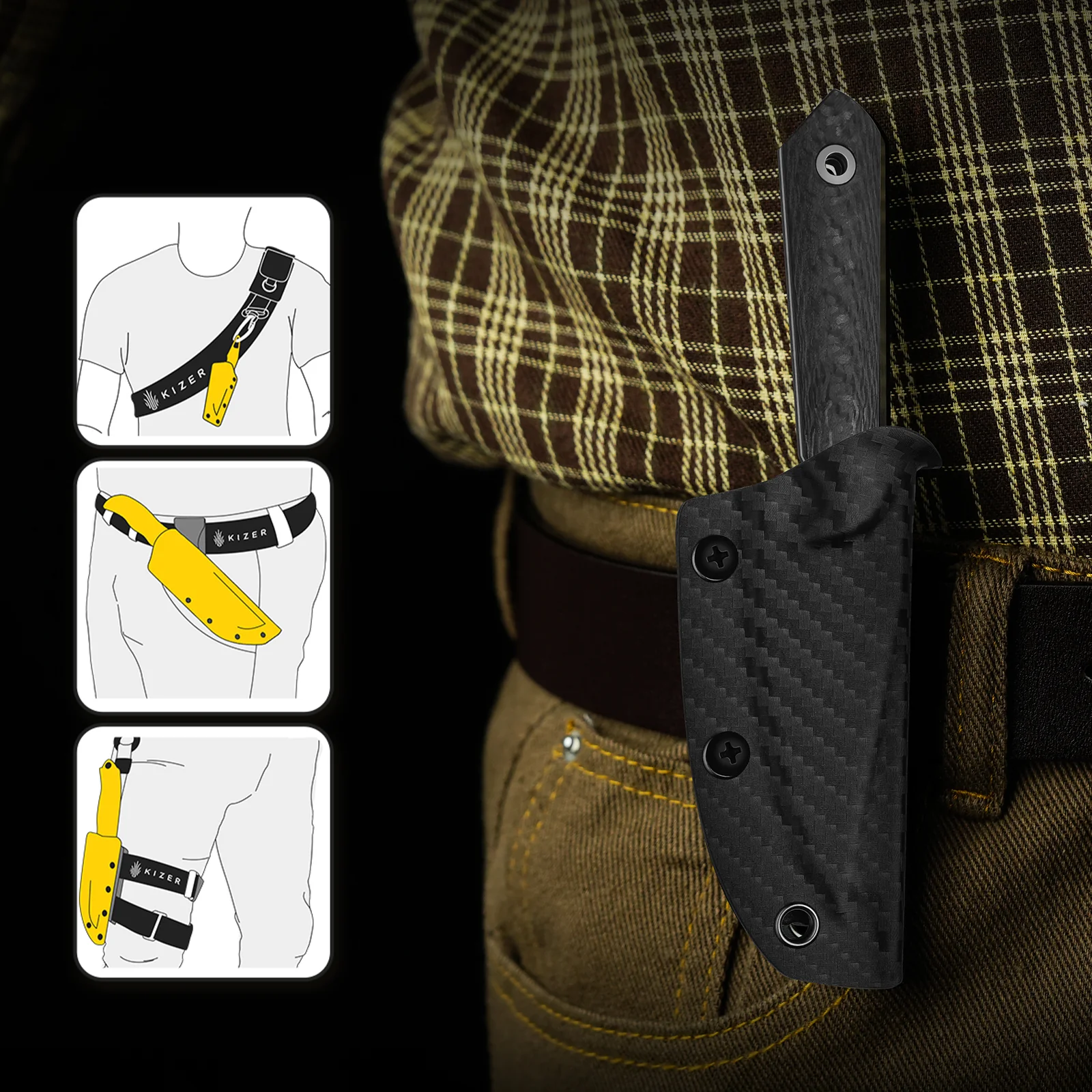 Mini Harpoon | M390 | Carbon Fiber | KizerB™ 1040S8 - Image 15