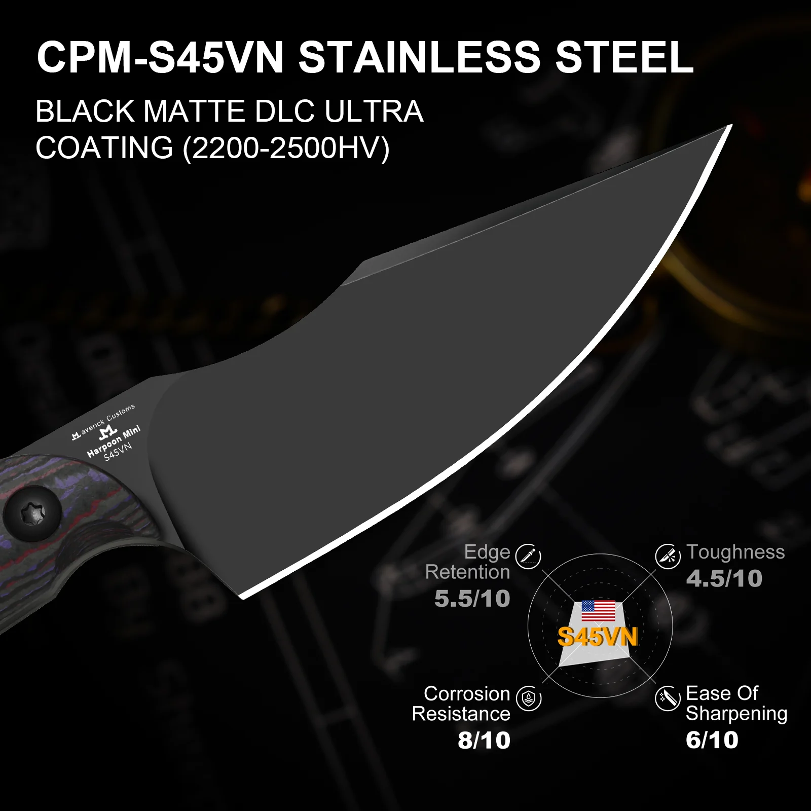 Mini Harpoon | S45VN | Fat Carbon | KizerB™ 1040S9 - Image 12