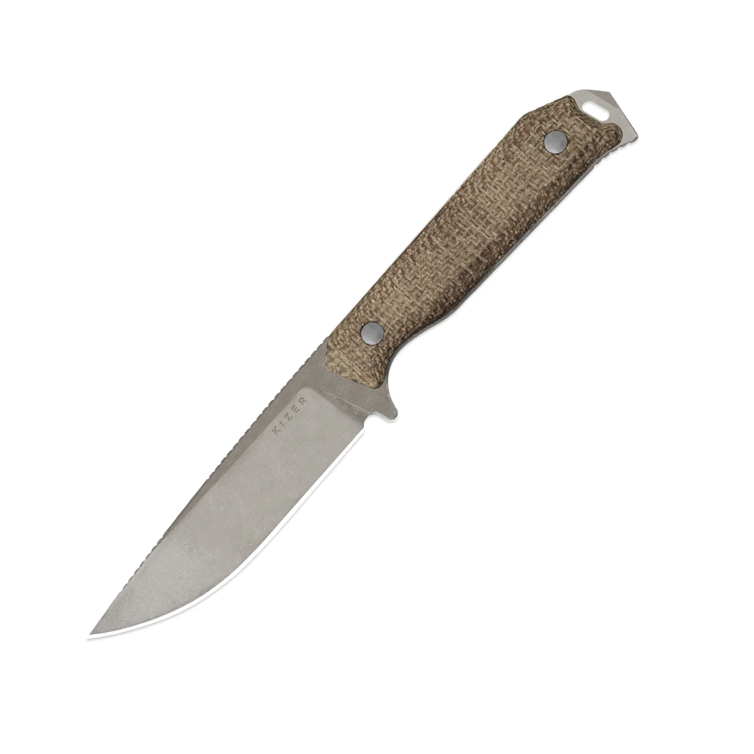 Begleiter® Fix | 3V+Hollow Grind | Burlap Micarta | Hollow Grind | KizerV™ 1045MD1 - Image 3