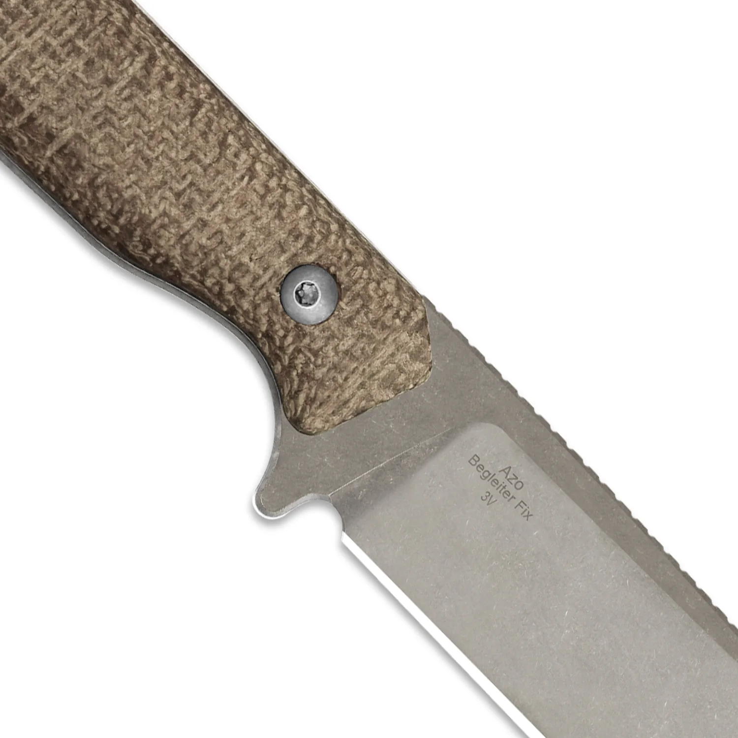 Begleiter® Fix | 3V+Hollow Grind | Burlap Micarta | Hollow Grind | KizerV™ 1045MD1 - Image 5