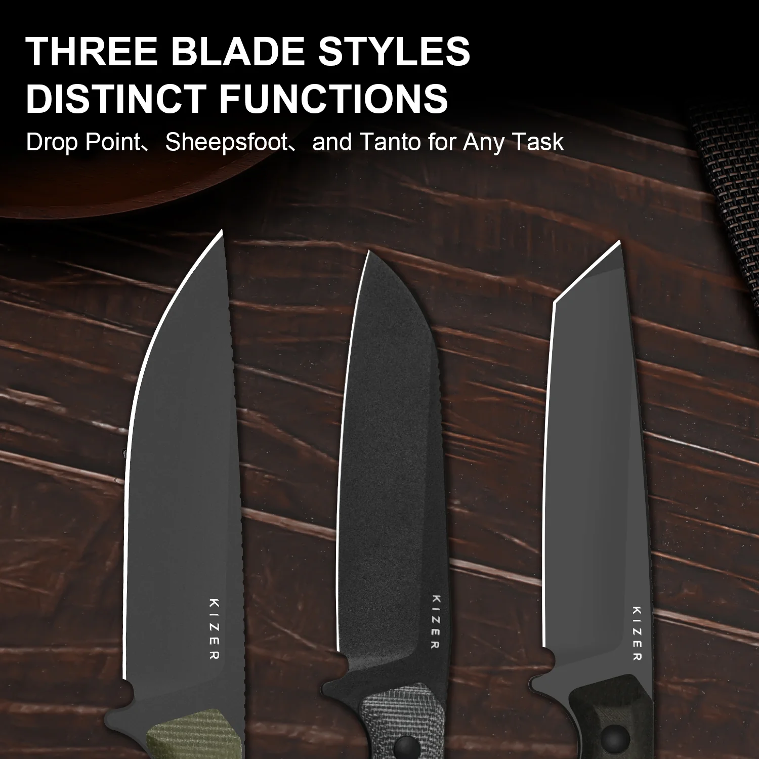 Begleiter® Fix | 3V+Hollow Grind | Richlite (Chocolate Glacier) | Hollow Grind | KizerV™ 1045MT1 - Image 9
