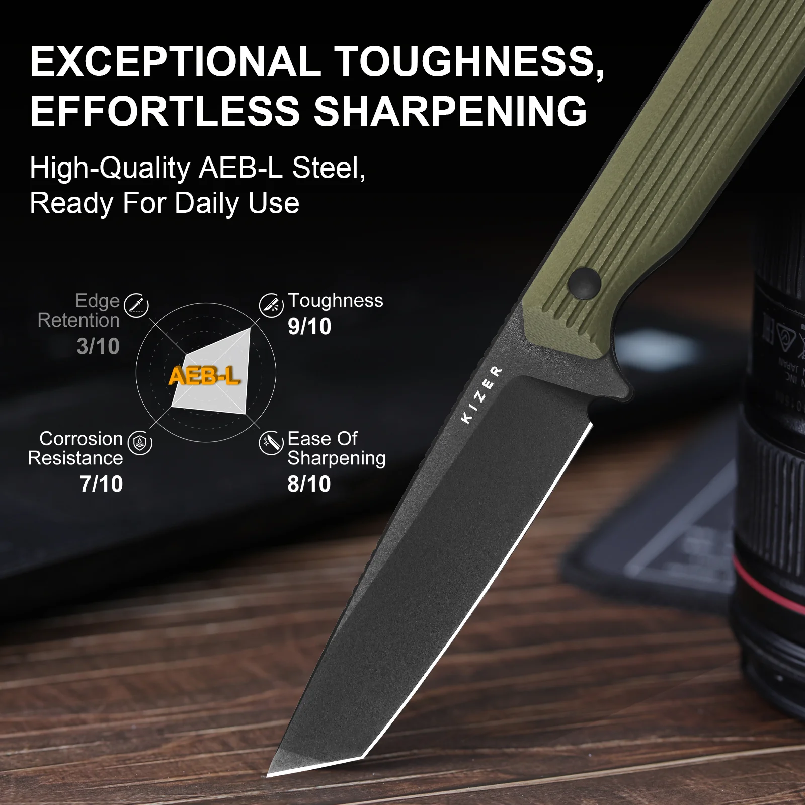 Begleiter® Fix | AEB-L+Hollow Grind | G10 | Hollow Grind | KizerV™ 1045MT2 - Image 11