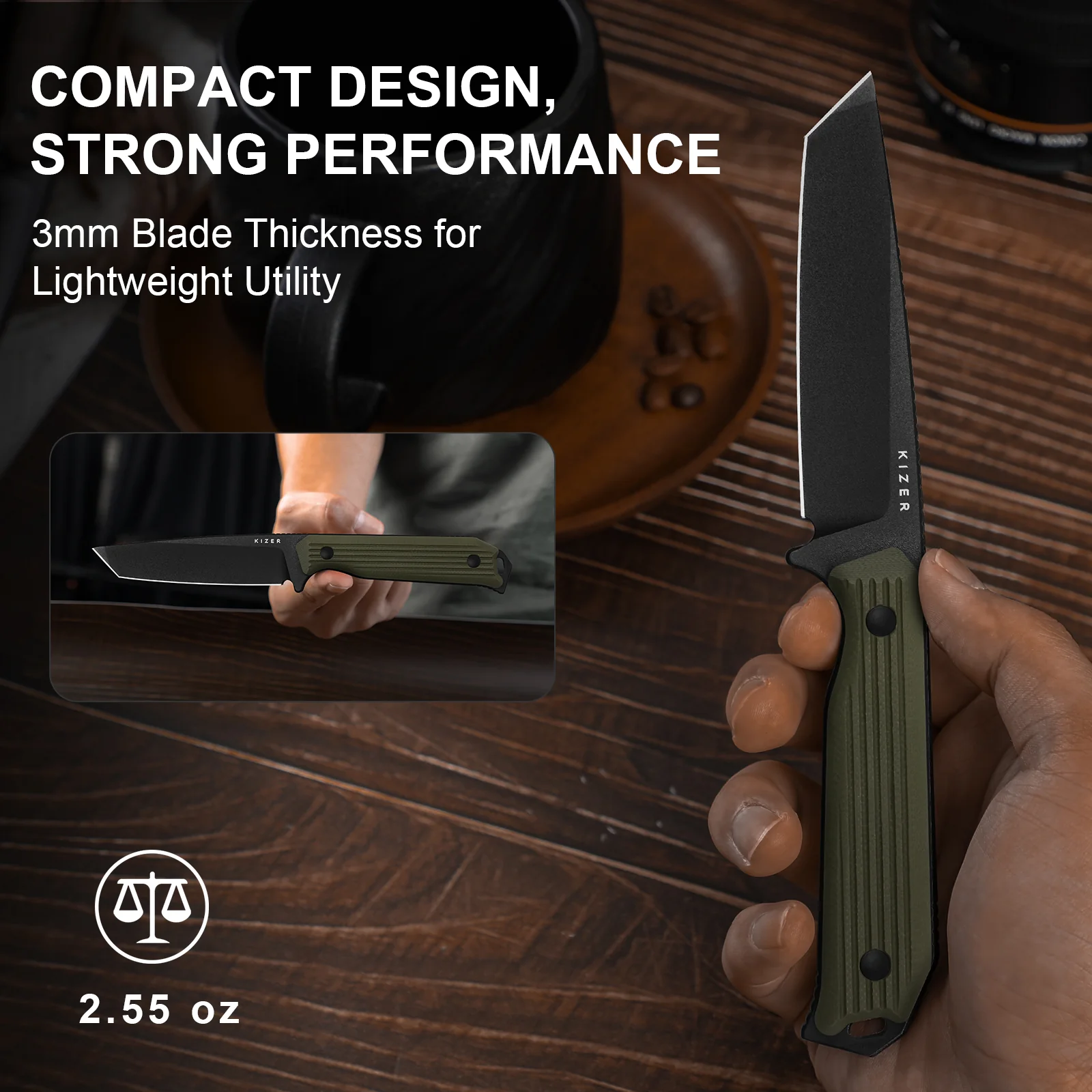 Begleiter® Fix | AEB-L+Hollow Grind | G10 | Hollow Grind | KizerV™ 1045MT2 - Image 13