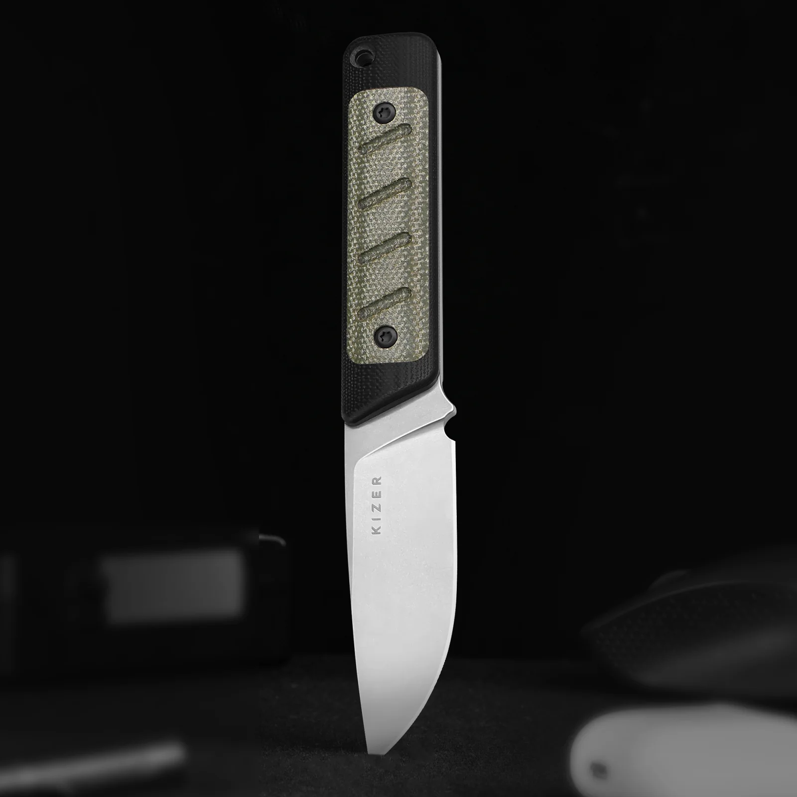 Smolt | 14C28N | Black G10 & Micarta | KizerV™ 1063A6 - Image 17