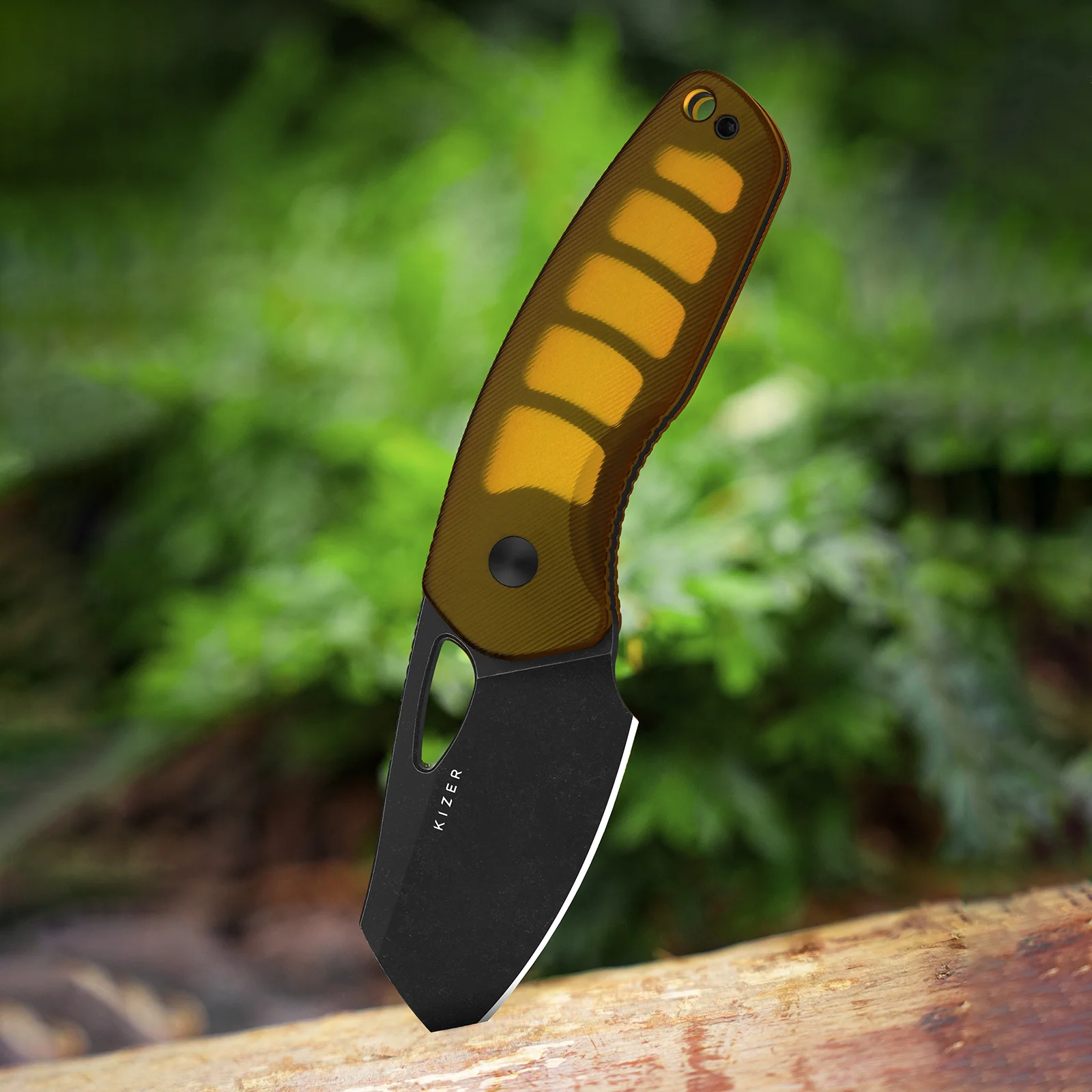Hornet | Bee Belly Hollowed-out Handle | 14C28N | Fixed Blade | KizerV™ 1074A2 - Image 10