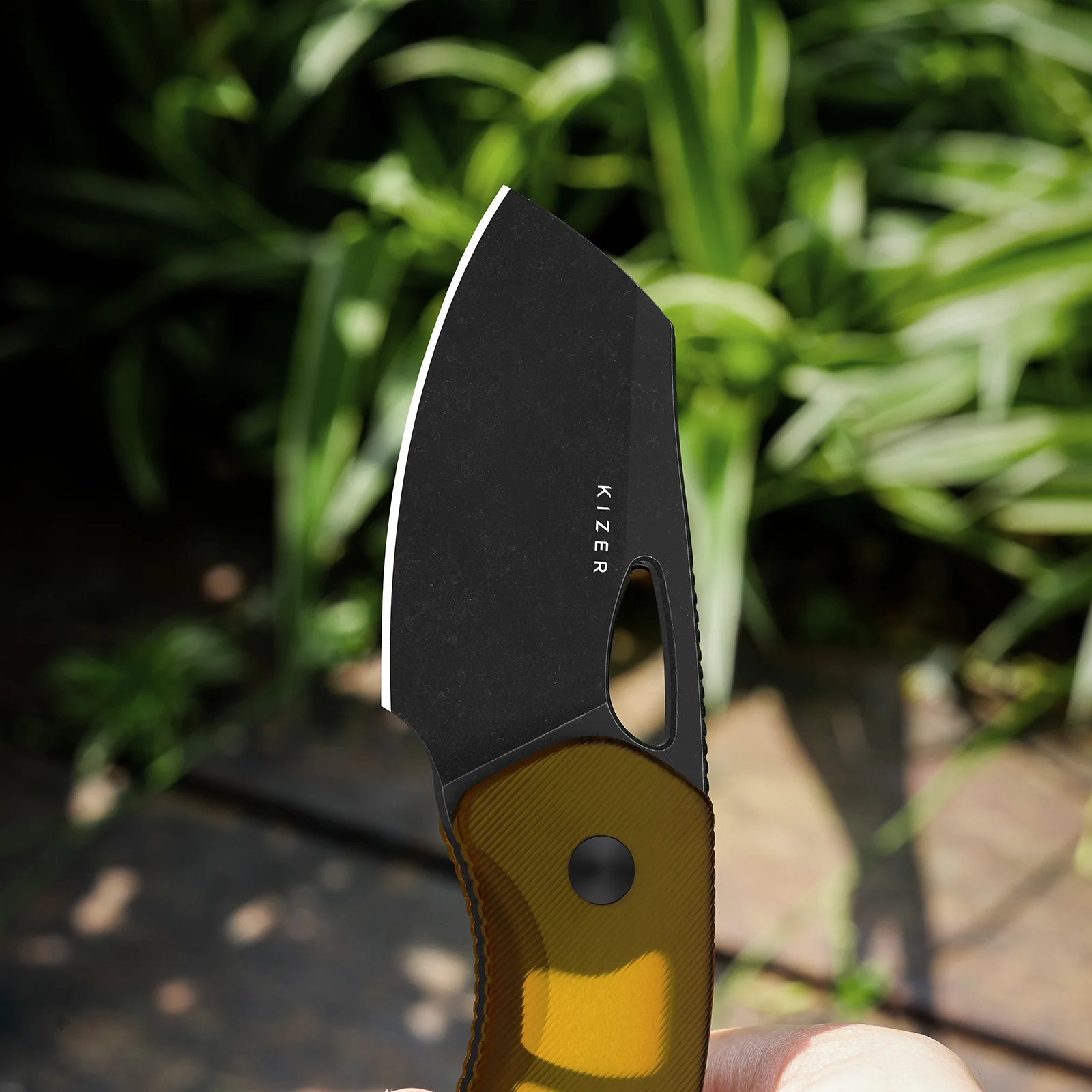Hornet | Bee Belly Hollowed-out Handle | 14C28N | Fixed Blade | KizerV™ 1074A2 - Image 11