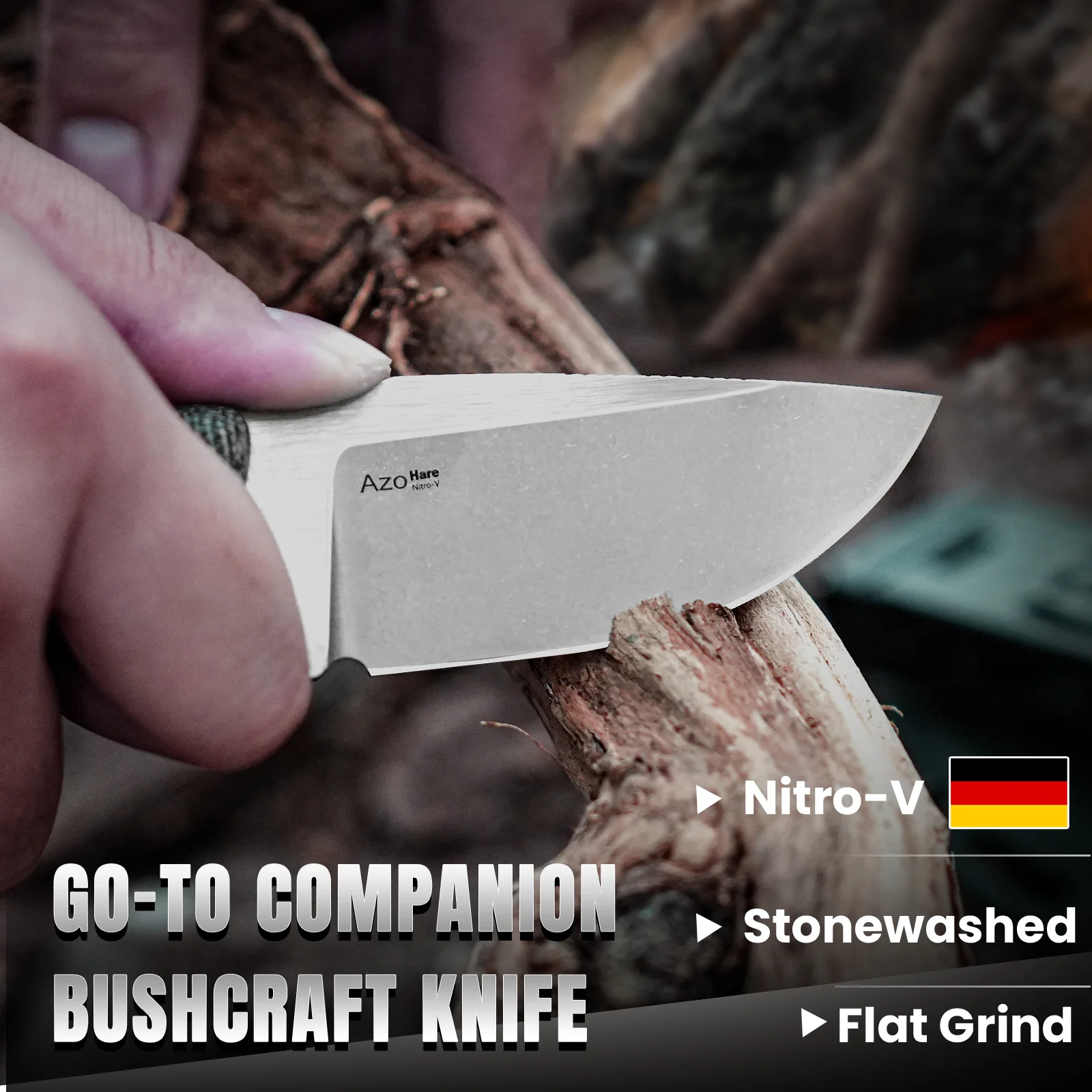 Hare | Nitro-V | Micarta + G10 | KizerV™ 1077A2 - Image 10