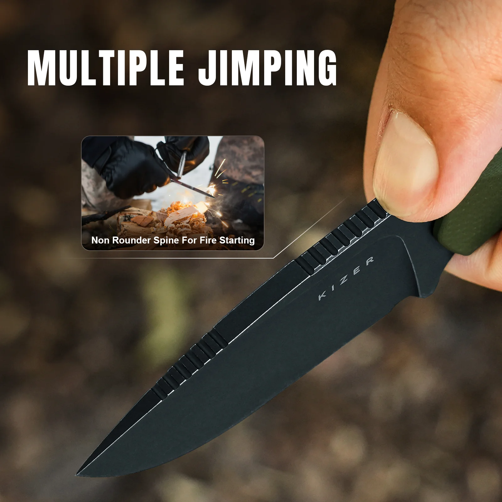 Beaver | D2 | Olive Green G10 | KizerV™ 1078A1 - Image 15