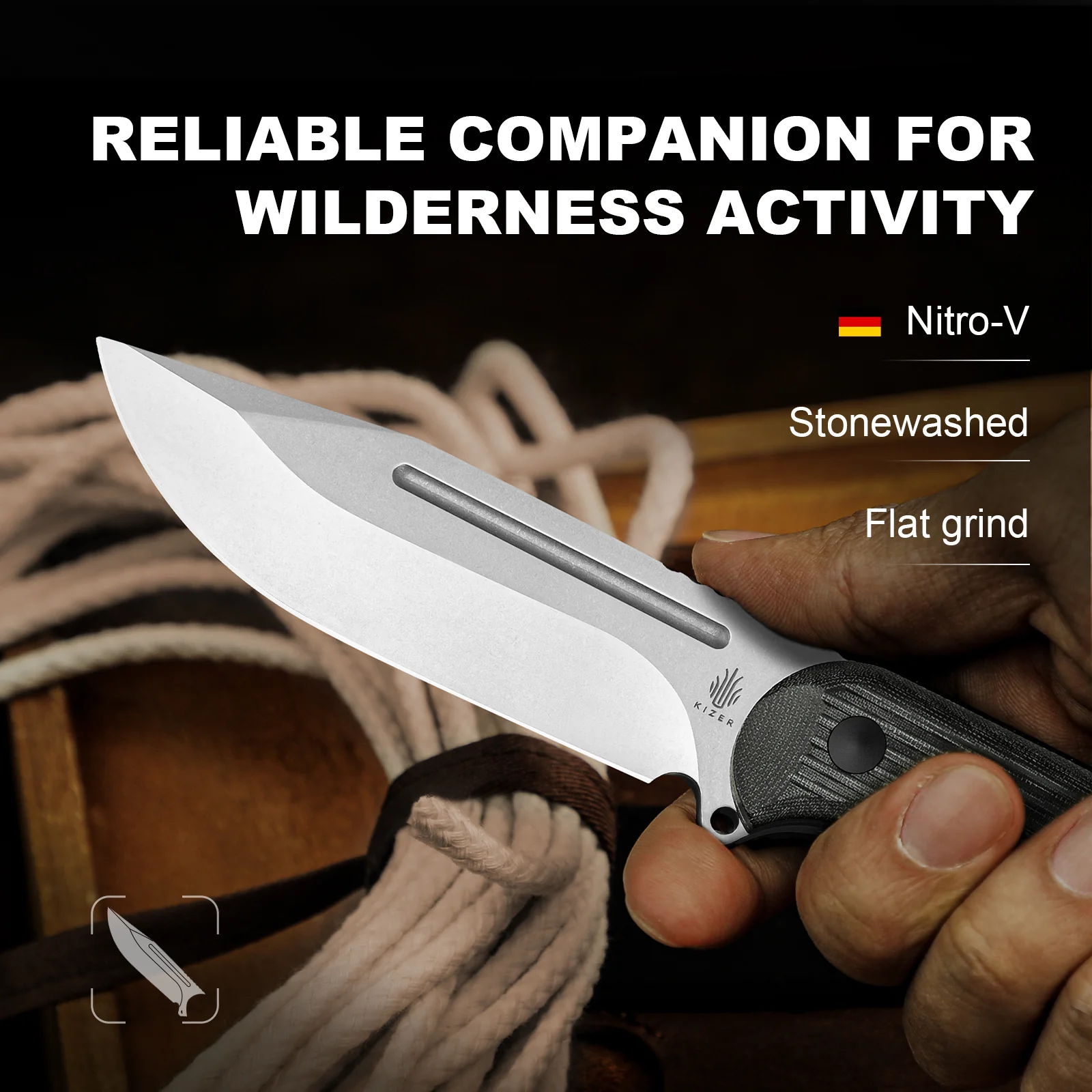 Ursa Major | Nitro-V | Micarta | KizerV™ 1082A3 - Image 12