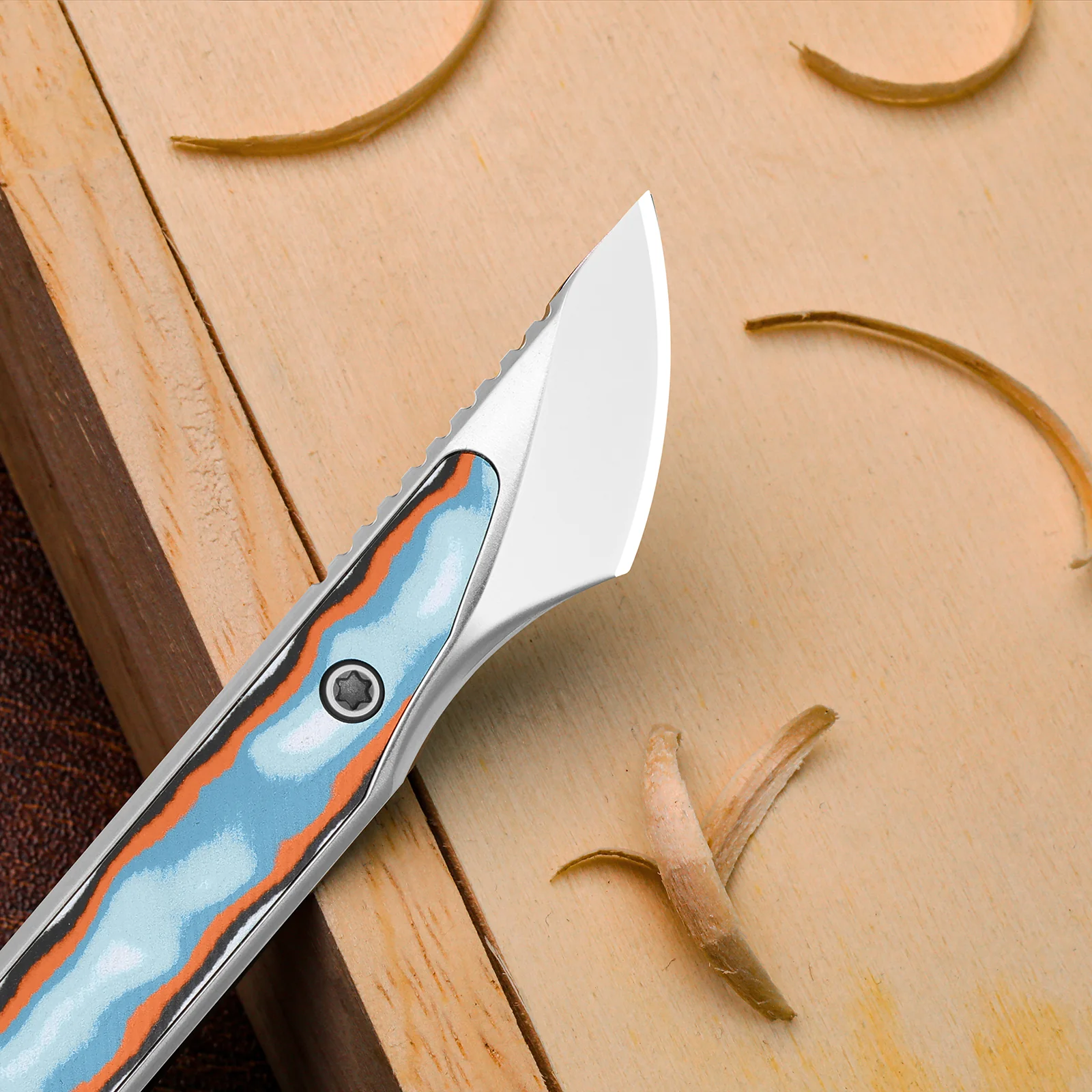 Cannoli | Kizer Fixed Blade | Vortex Pattern Micarta | AUS-10 | KizerV™ 1089A1 - Image 12