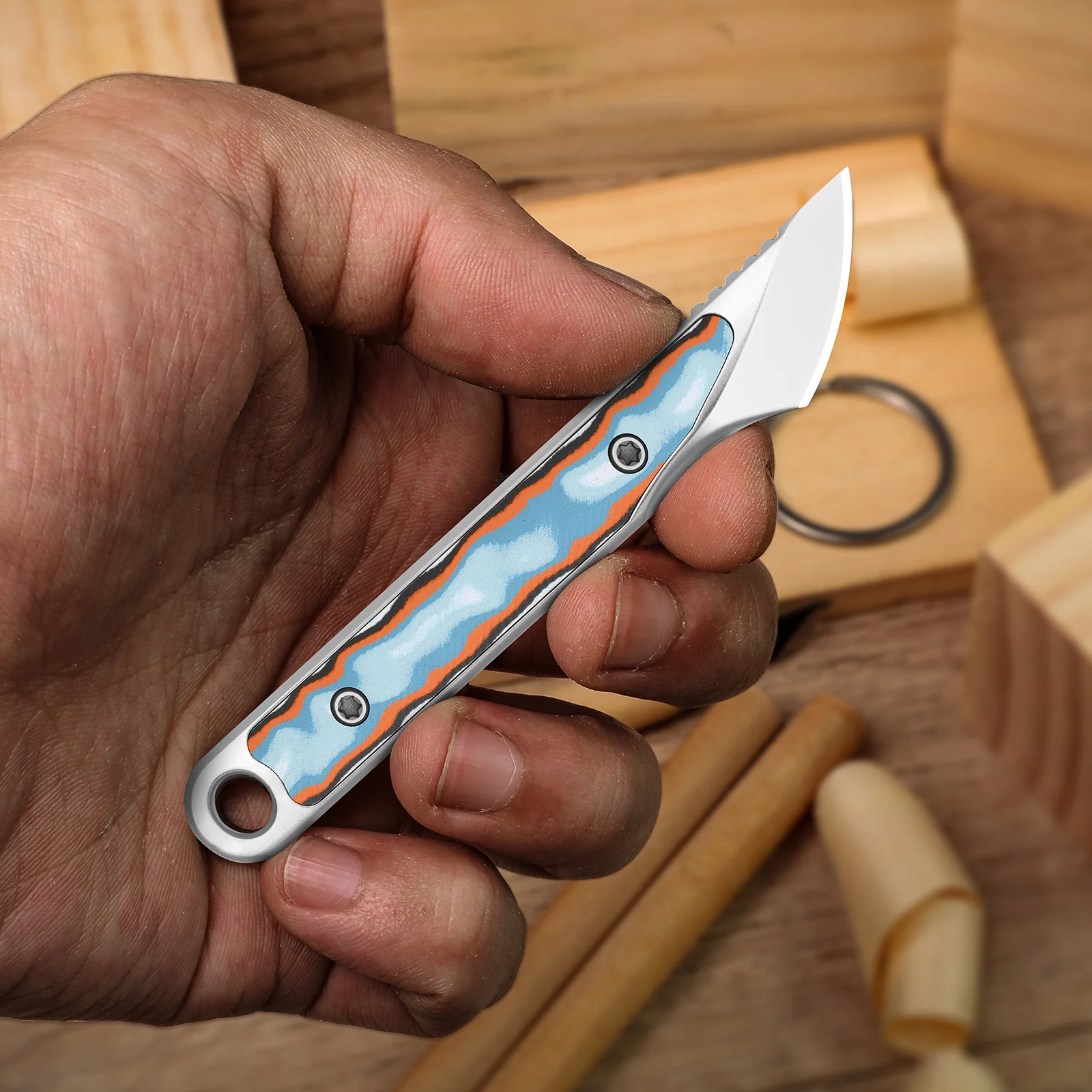 Cannoli | Kizer Fixed Blade | Vortex Pattern Micarta | AUS-10 | KizerV™ 1089A1 - Image 15