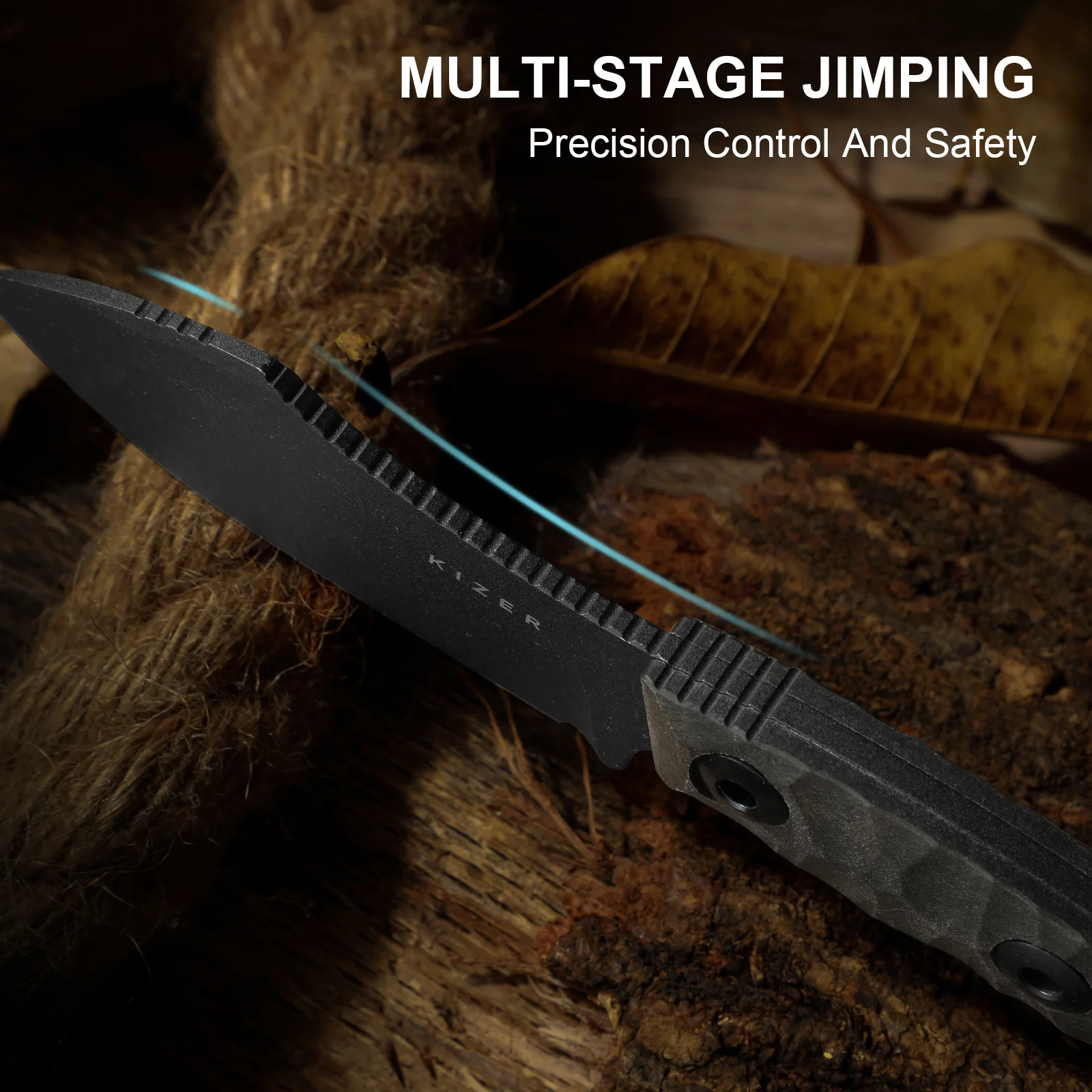 Rook | 10V | Richlite | Fixed Blade | KizerV™ 1090A1 - Image 18