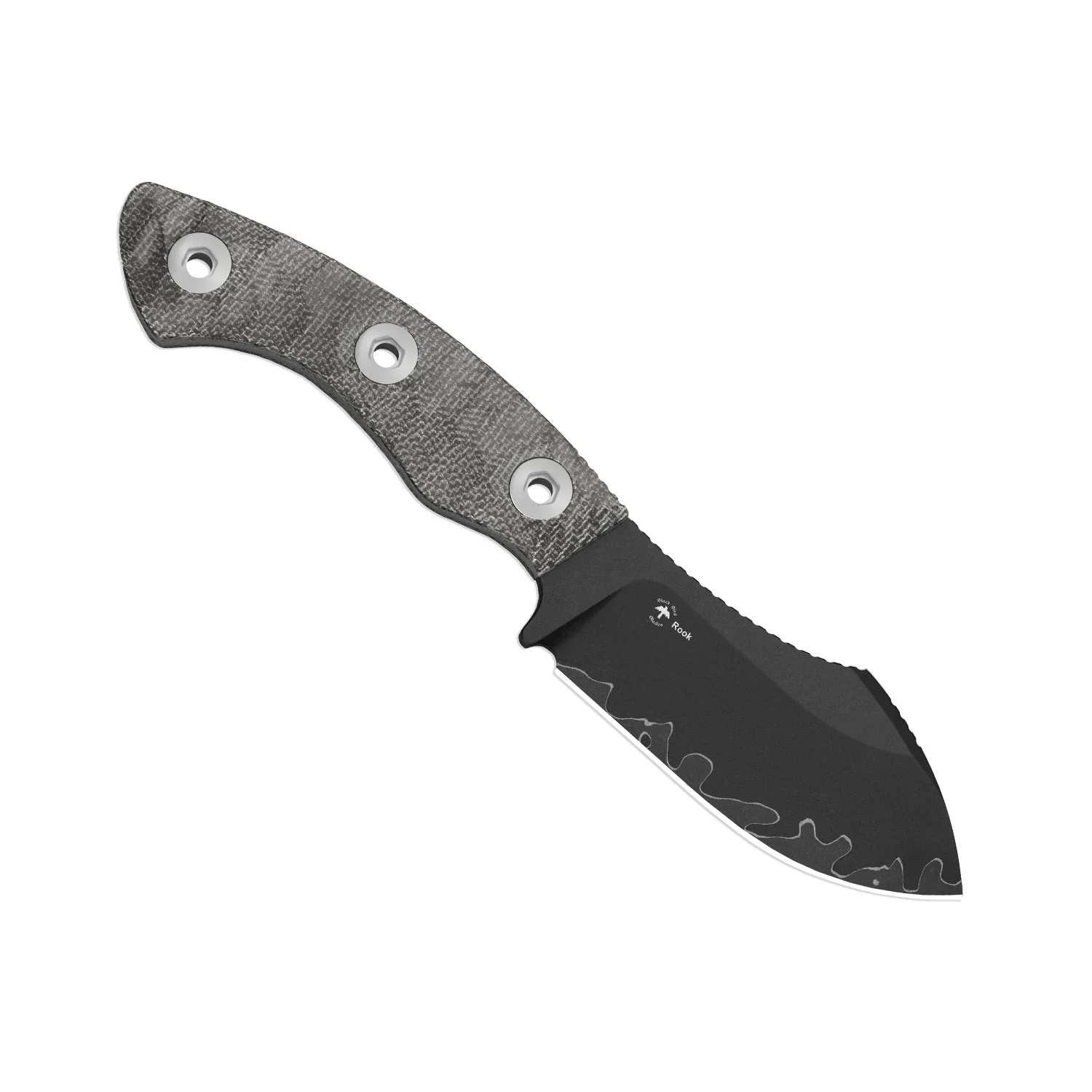 Rook | 3-layer Composite Steel | Norplex UltreX Micarta | Fixed Blade | KizerV™ 1090A2 - Image 5