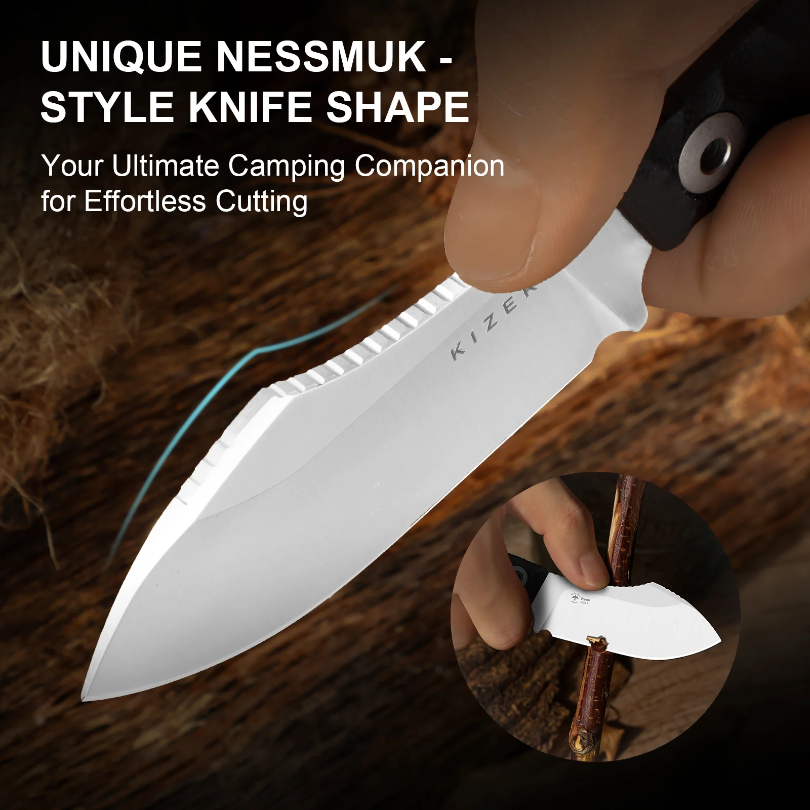 Rook | AEB-L | G10 | Fixed Blade | KizerV™ 1090A3 - Image 20