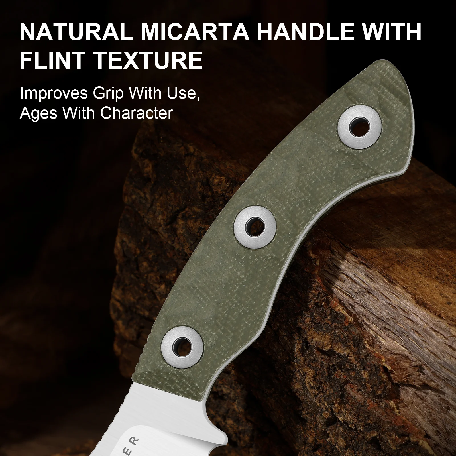 Rook | AEB-L | Micarta | Fixed Blade | KizerV™ 1090A4 - Image 16