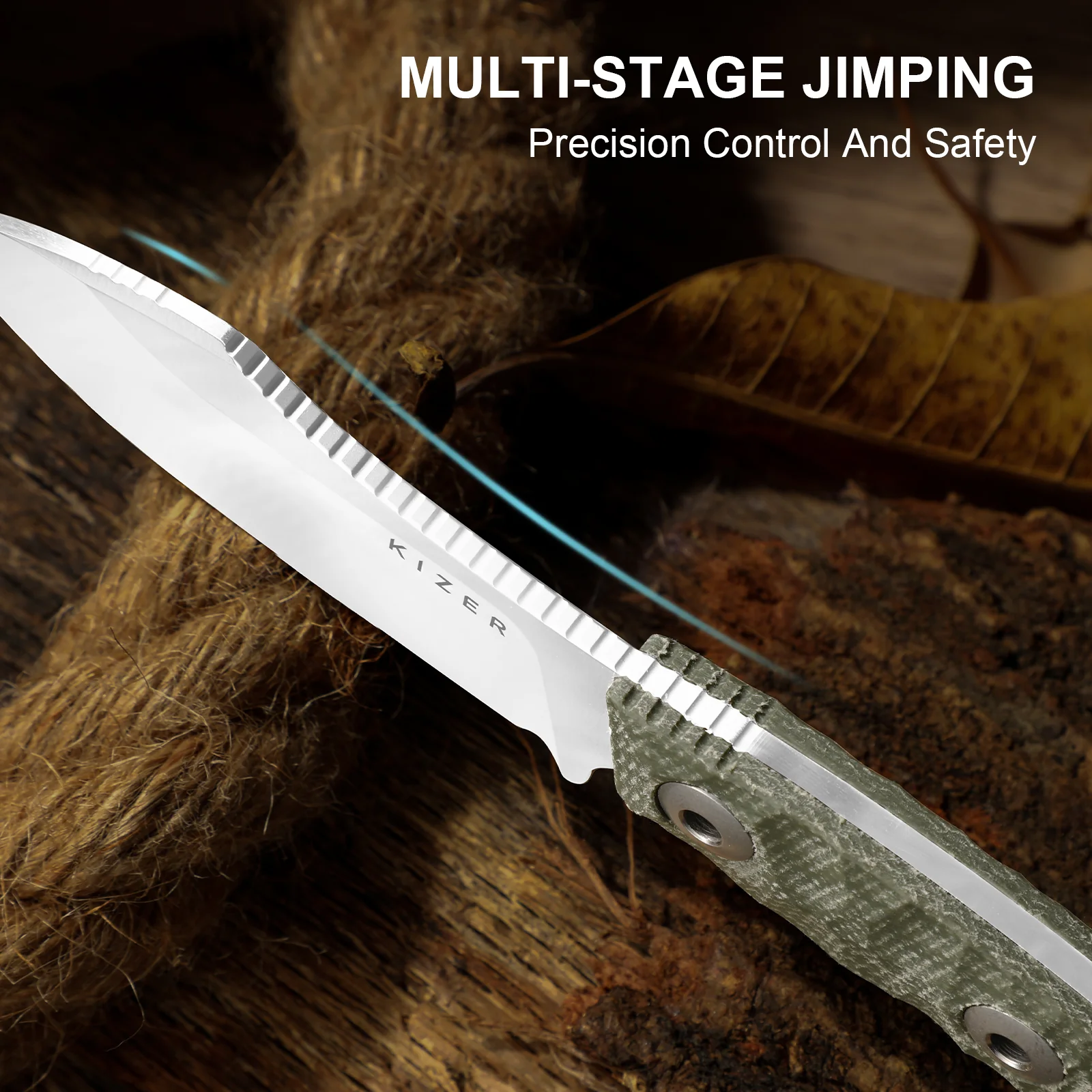 Rook | AEB-L | Micarta | Fixed Blade | KizerV™ 1090A4 - Image 18