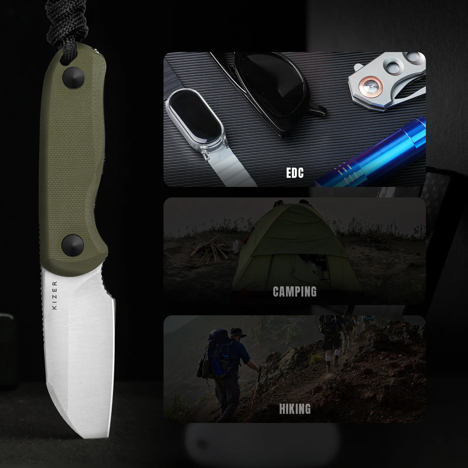 Drop Bear® Fix | AEB-L | Olive Green G10 | KizerV™ 1093A1 - Image 16