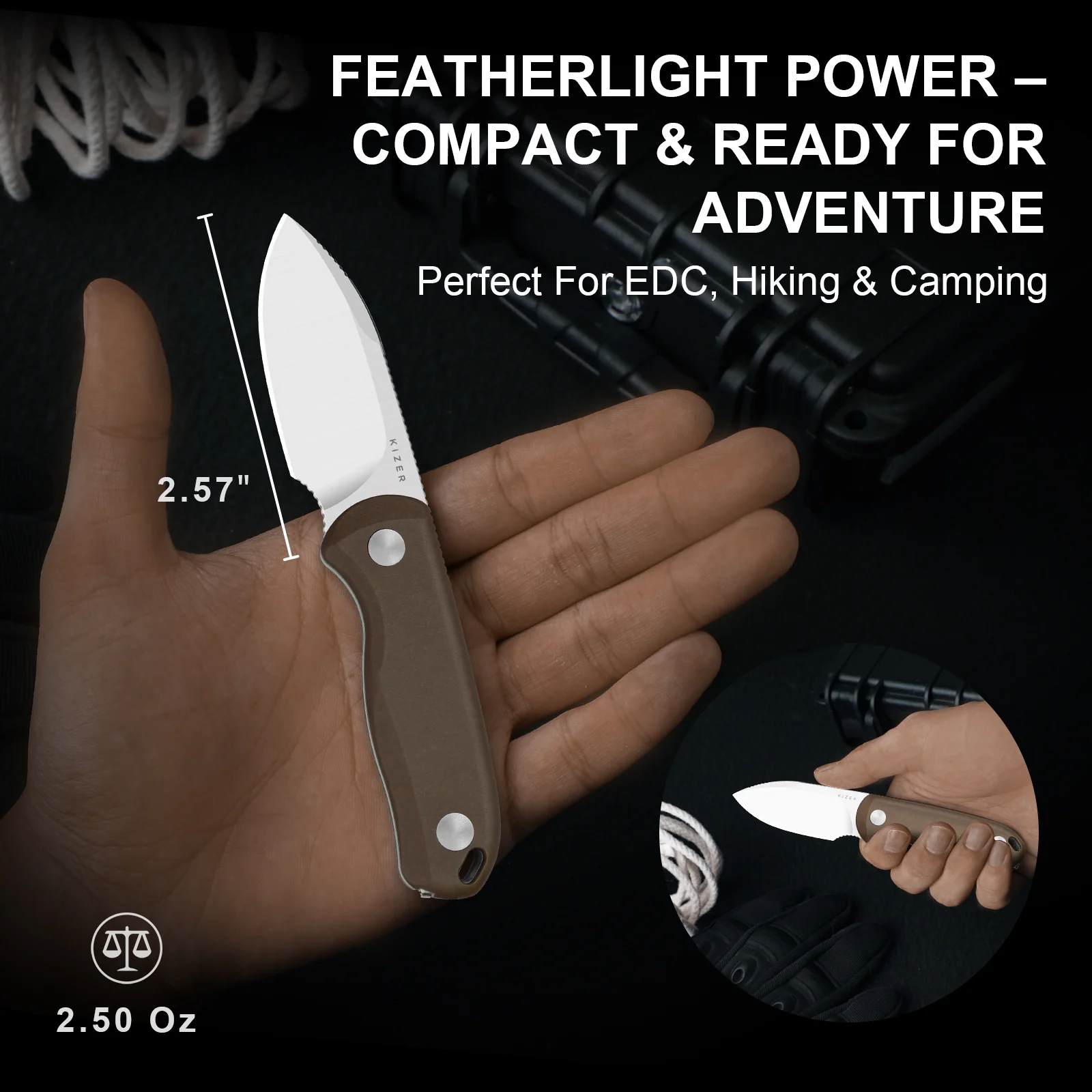 Drop Bear® Fix | Norplex UltreX™ Micarta | 14C28N | KizerV™ 1094A2 - Image 15