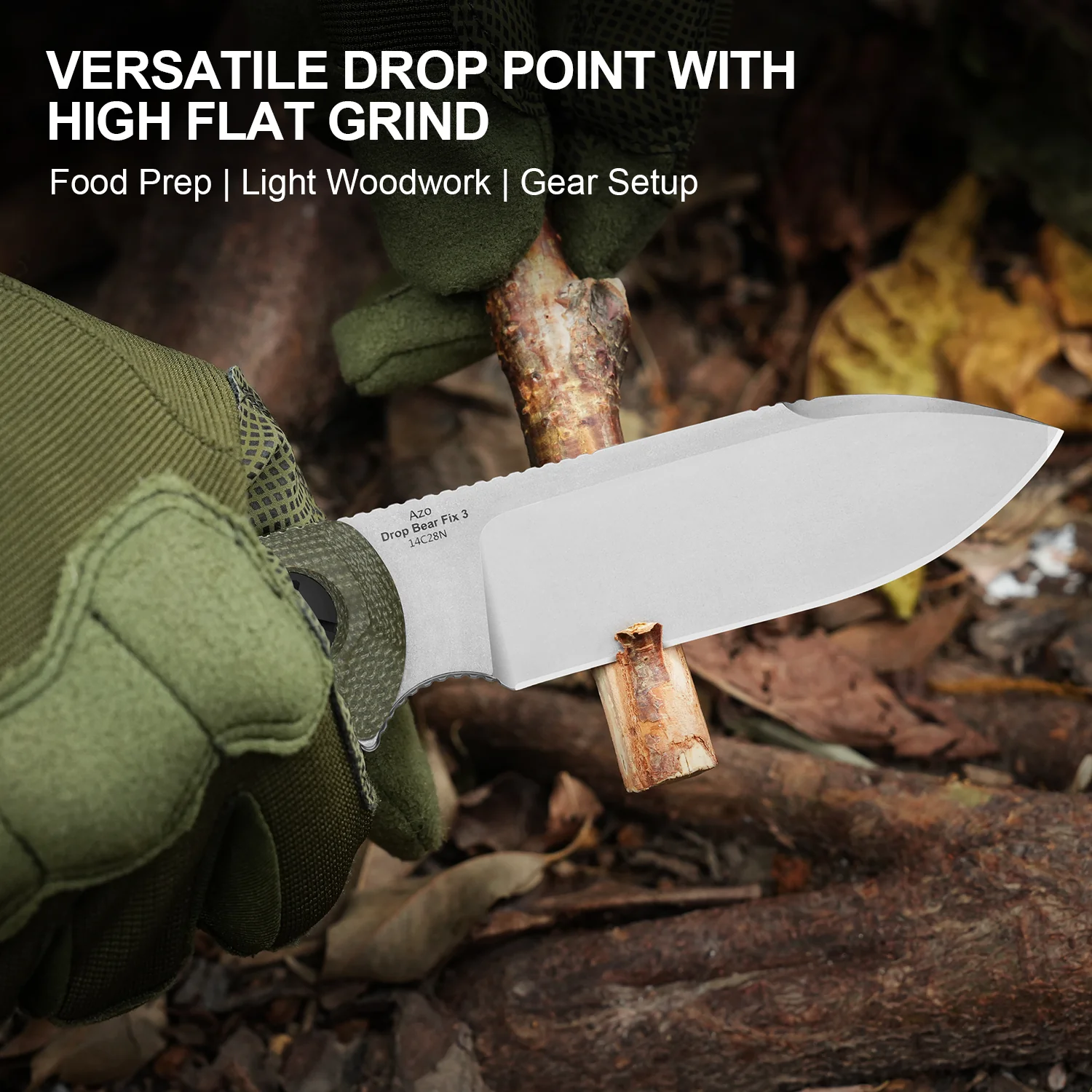 Drop Bear® Fix 3 | 14C28N | Micarta | KizerV™ 1101A2 - Image 11