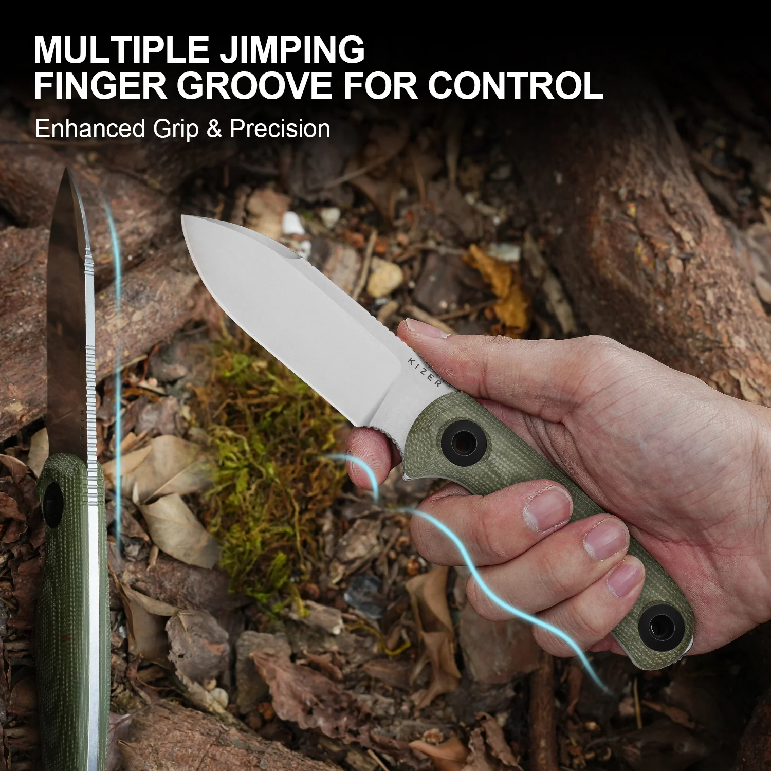 Drop Bear® Fix 3 | 14C28N | Micarta | KizerV™ 1101A2 - Image 13