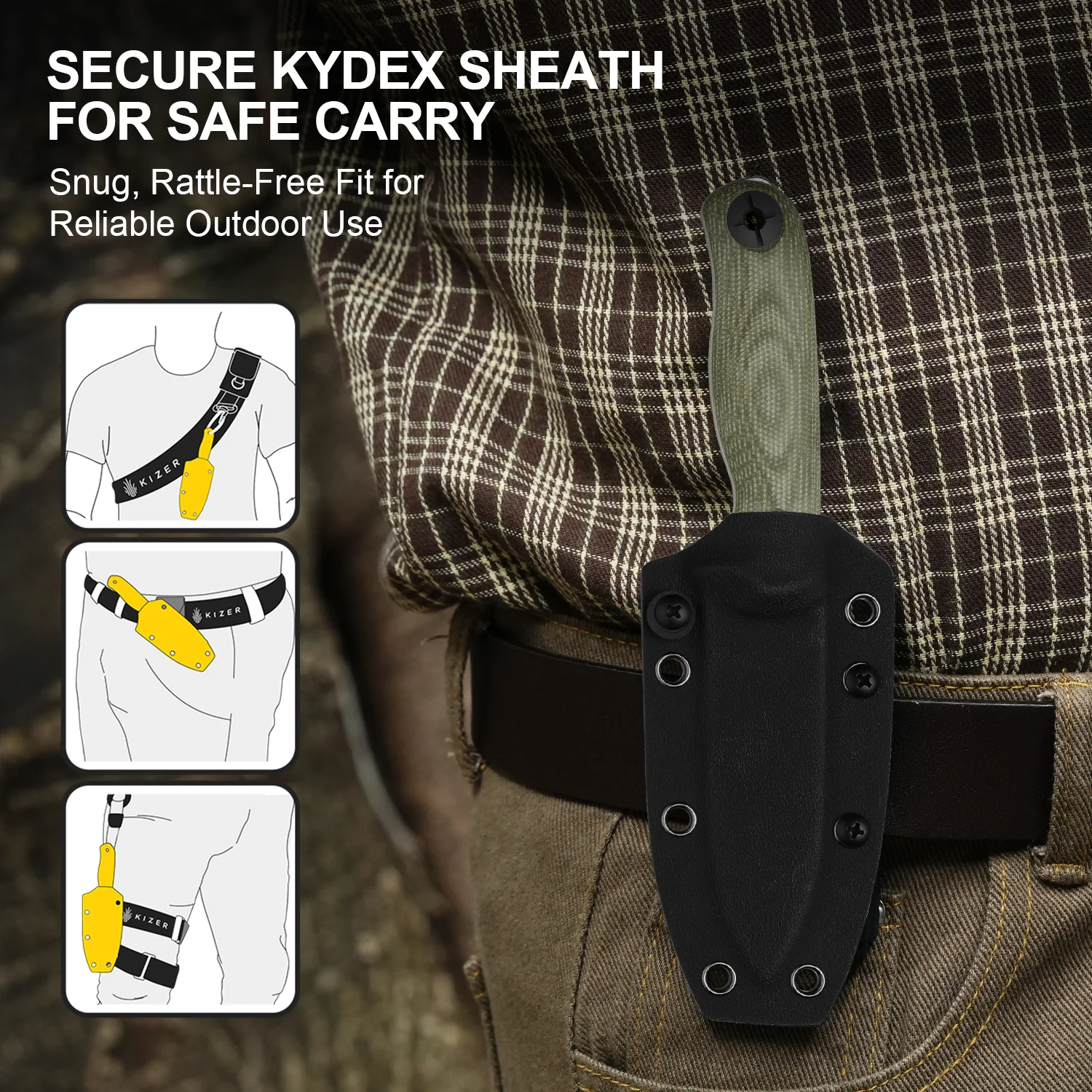 Drop Bear® Fix 3 | 14C28N | Micarta | KizerV™ 1101A2 - Image 15