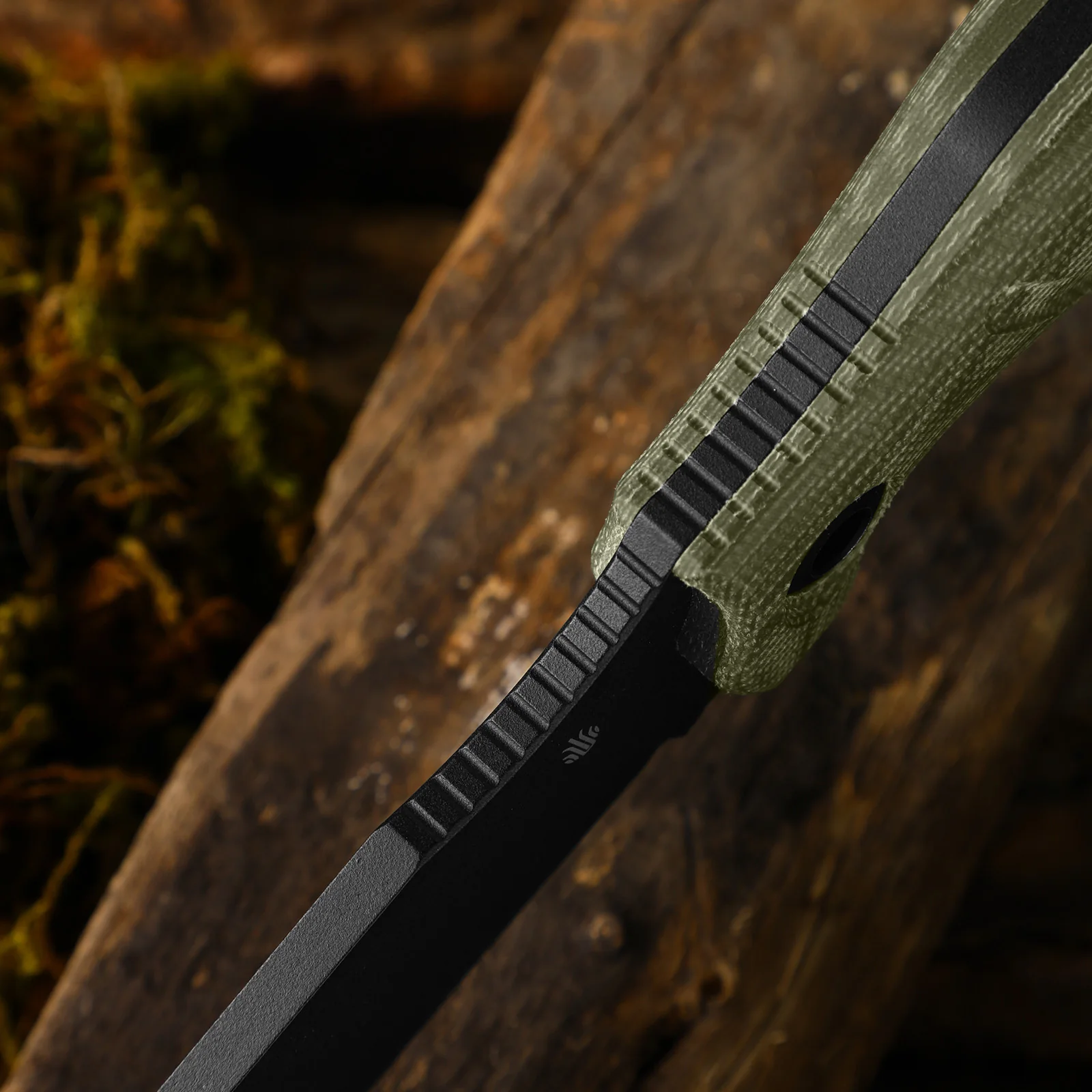 Sheepdog® Survival | 5.5mm x 5.28" | Hammer Pommel & Bow Drill Divot | Black Coated 1095 Steel | KizerV™ 1105A3 - Image 12
