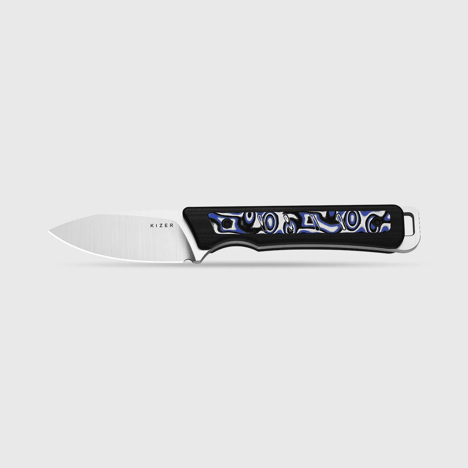 Whiskey Jack | Multiple Carry Options | Vortex Pattern Micarta | Skeletonized Tang | AEB-L | KizerV™ 1108A6