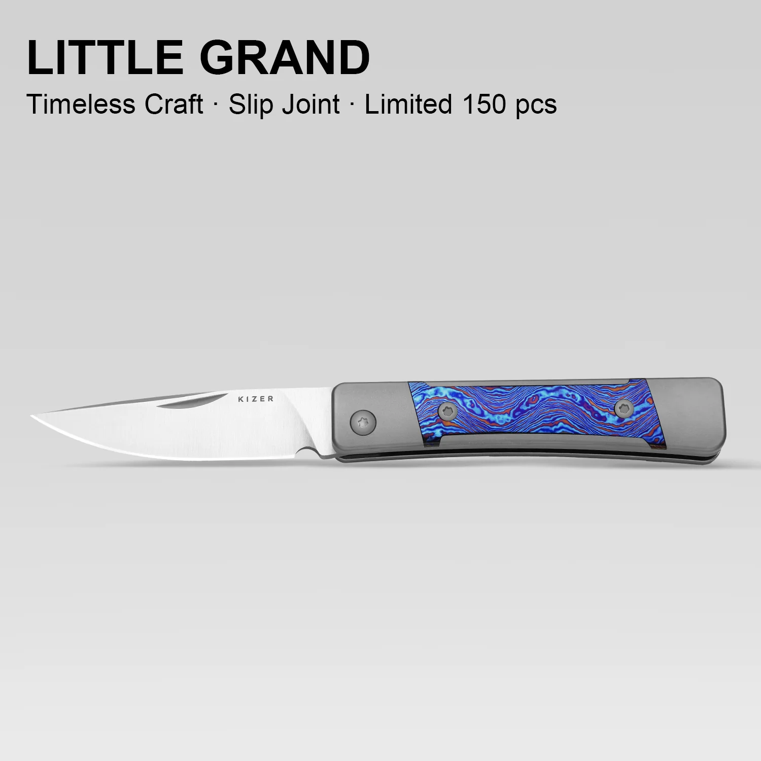 Little Grand | M390 | Titanium & Titanium Damascus | KizerB™ 2670A3 | Limited - Image 11