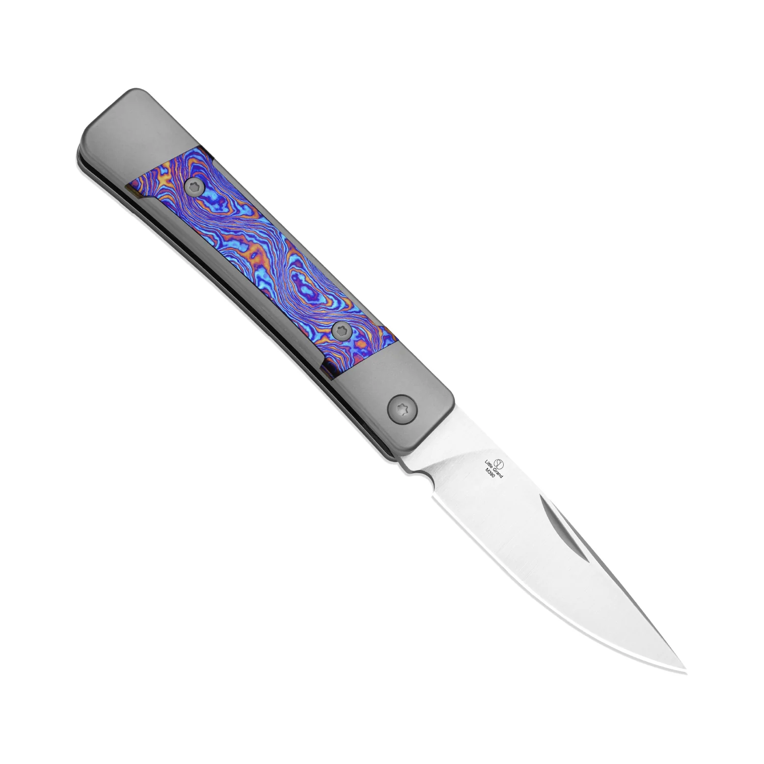 Little Grand | M390 | Titanium & Titanium Damascus | KizerB™ 2670A3 | Limited - Image 4