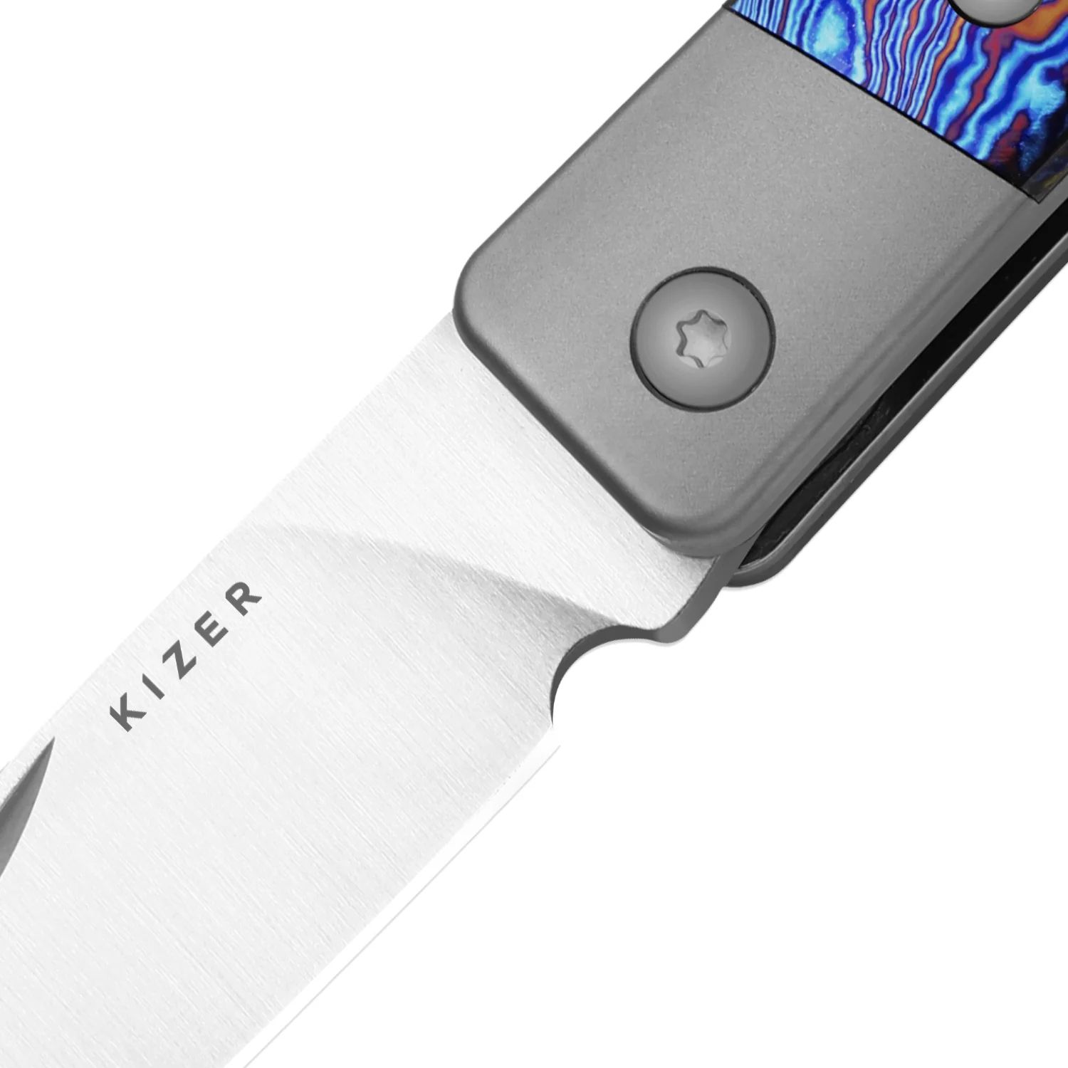 Little Grand | M390 | Titanium & Titanium Damascus | KizerB™ 2670A3 | Limited - Image 7