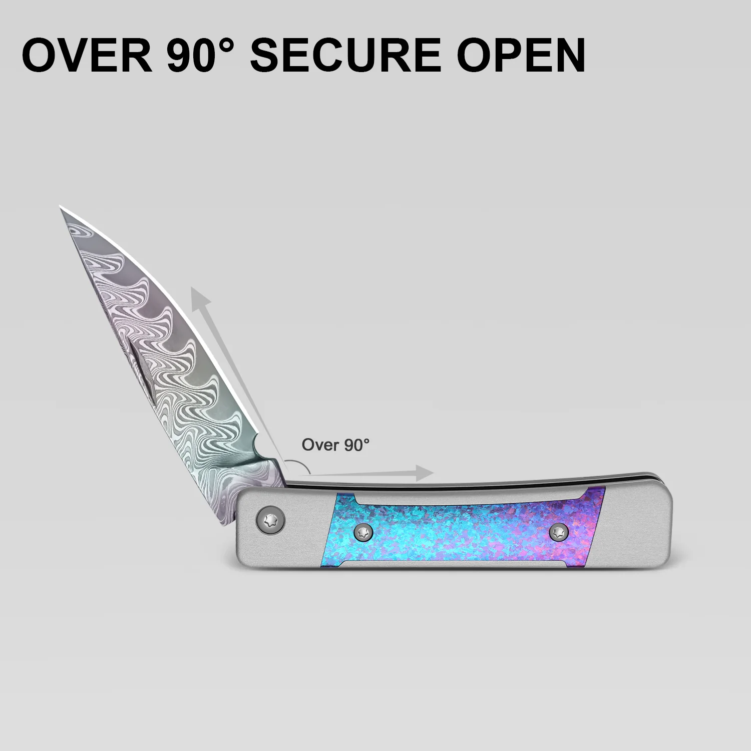 Little Grand | Damascus | Aluminum & Crystallized Titanium | KizerB™ 2670A4 | Limited - Image 12
