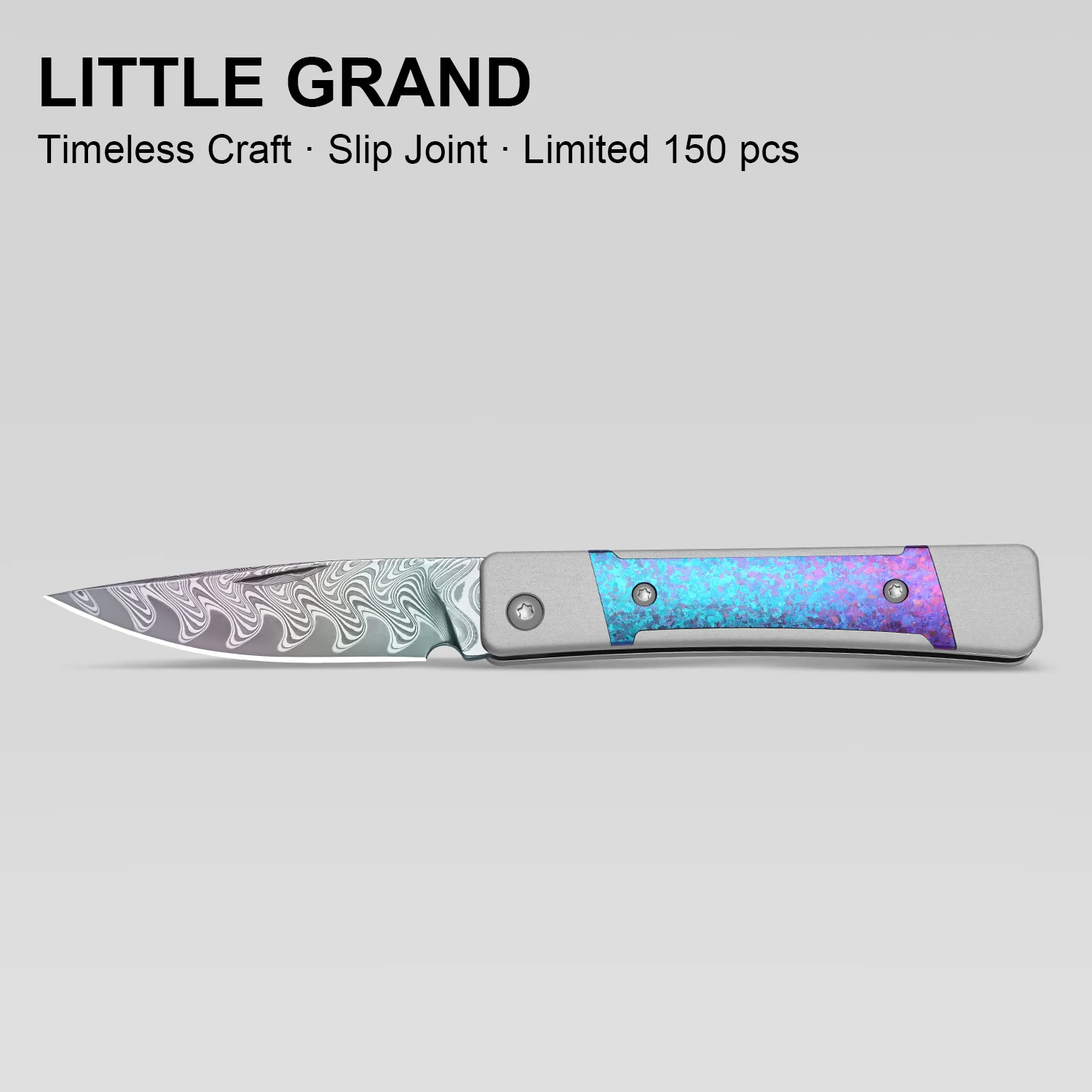 Little Grand | Damascus | Aluminum & Crystallized Titanium | KizerB™ 2670A4 | Limited - Image 13