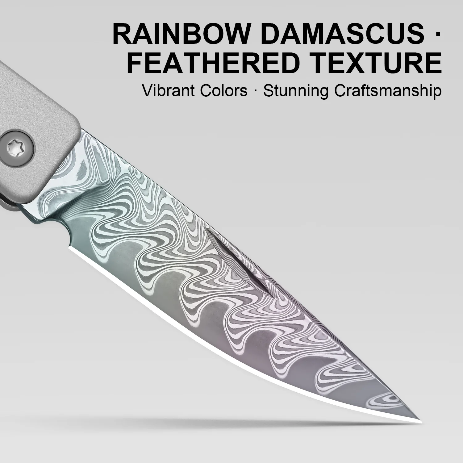 Little Grand | Damascus | Aluminum & Crystallized Titanium | KizerB™ 2670A4 | Limited - Image 15