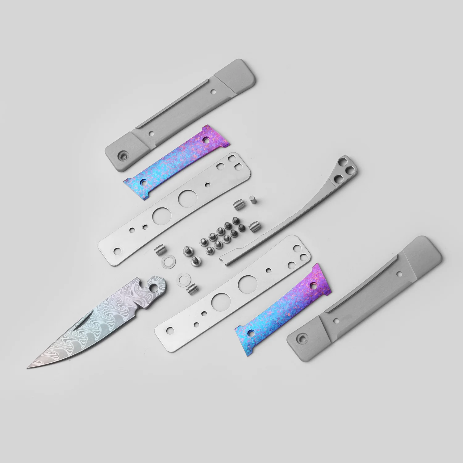 Little Grand | Damascus | Aluminum & Crystallized Titanium | KizerB™ 2670A4 | Limited - Image 16