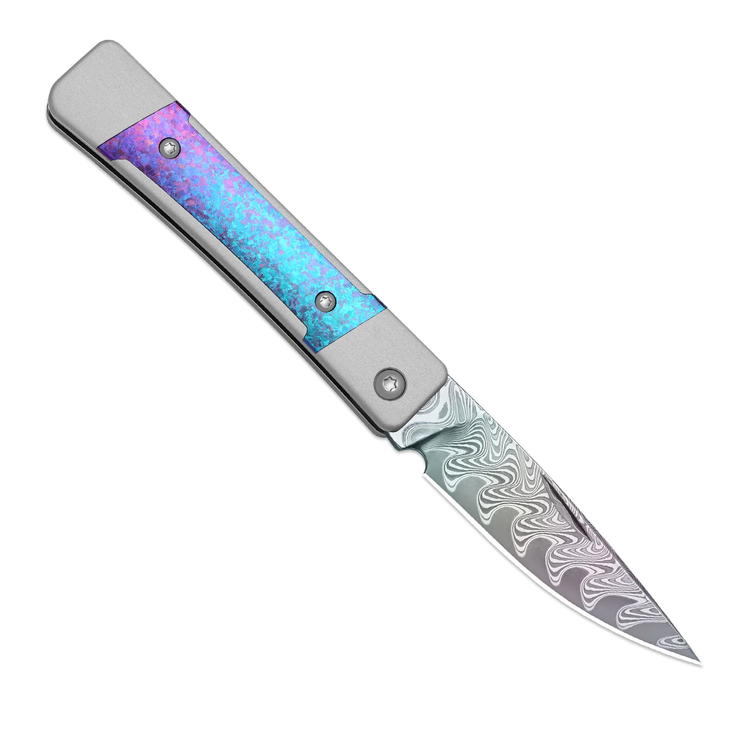 Little Grand | Damascus | Aluminum & Crystallized Titanium | KizerB™ 2670A4 | Limited - Image 4