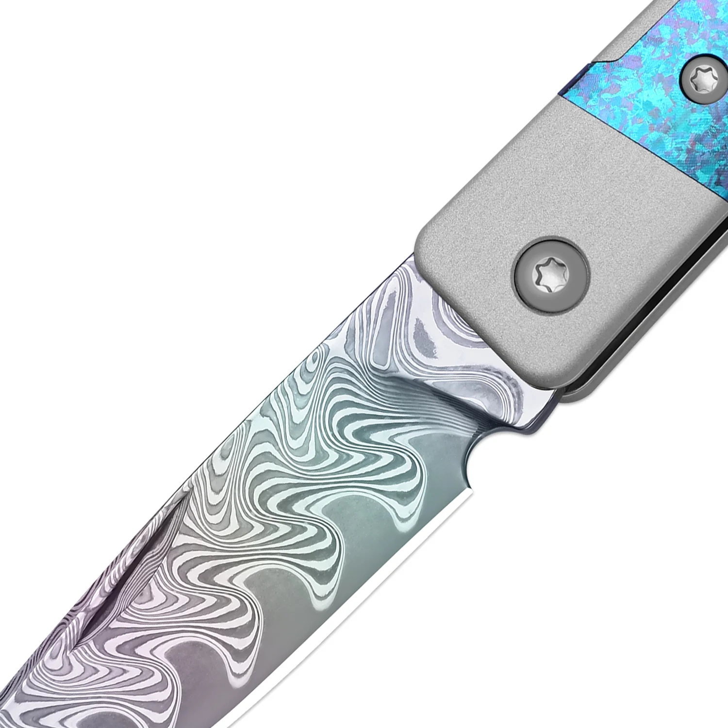Little Grand | Damascus | Aluminum & Crystallized Titanium | KizerB™ 2670A4 | Limited - Image 5
