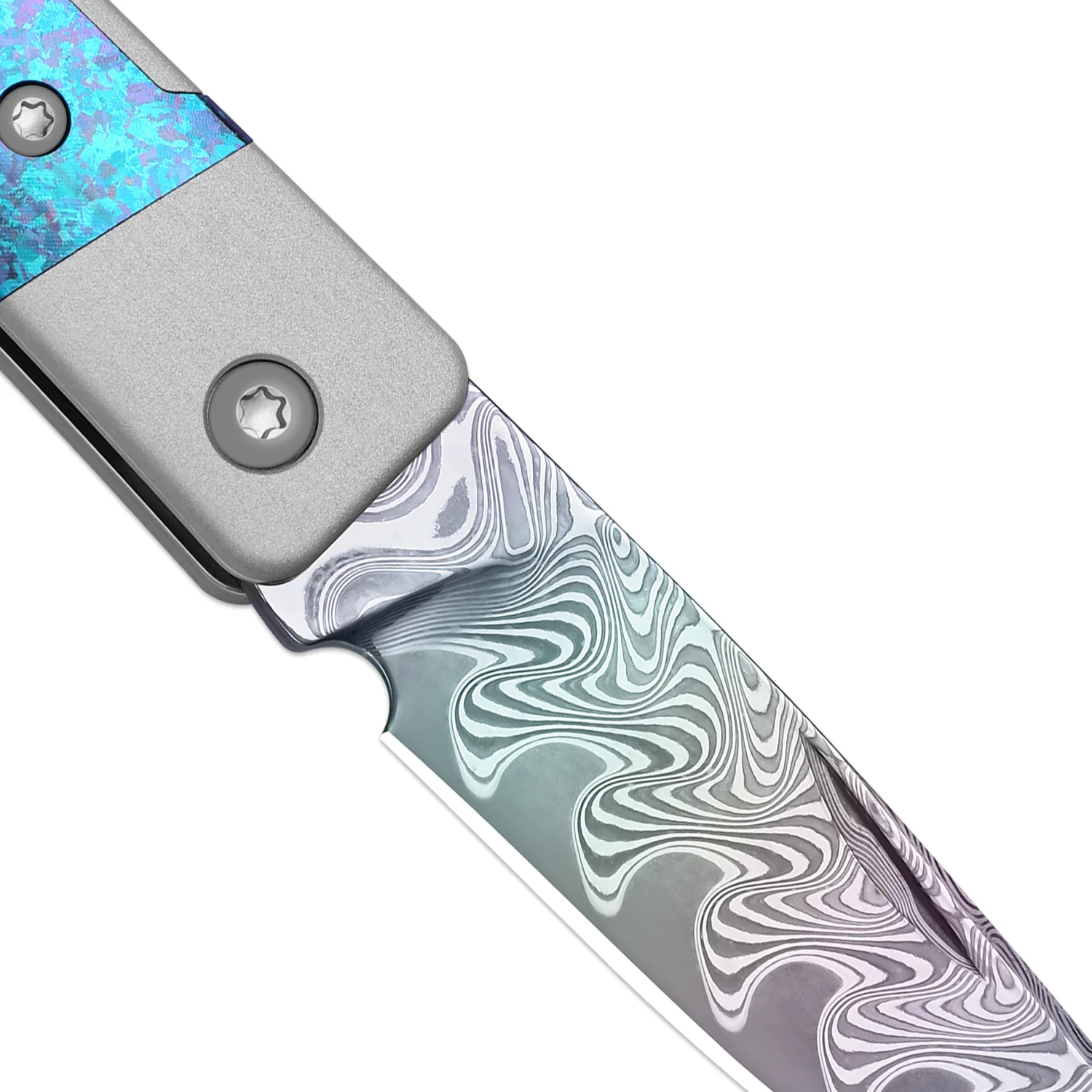 Little Grand | Damascus | Aluminum & Crystallized Titanium | KizerB™ 2670A4 | Limited - Image 6