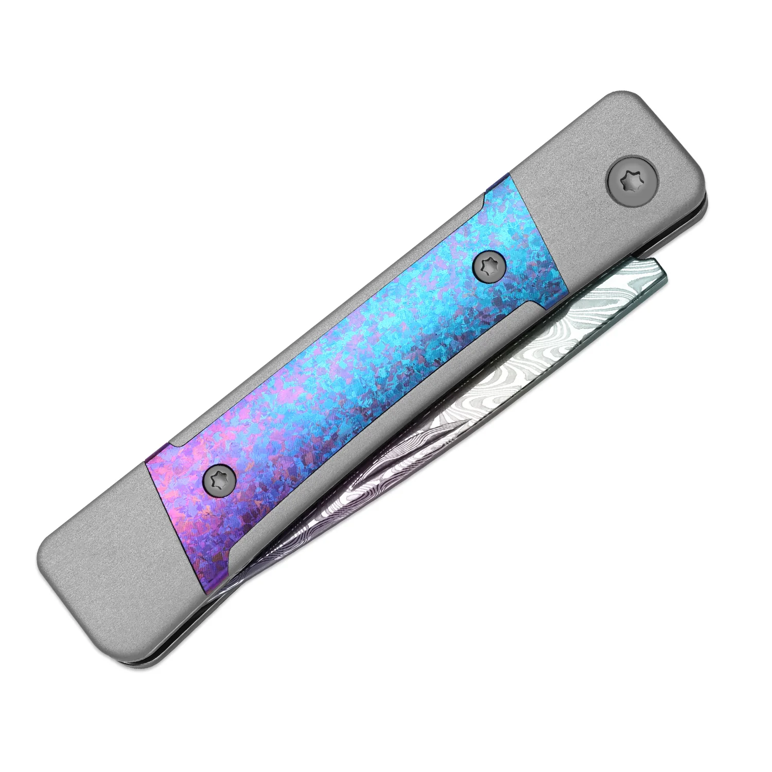 Little Grand | Damascus | Aluminum & Crystallized Titanium | KizerB™ 2670A4 | Limited - Image 8