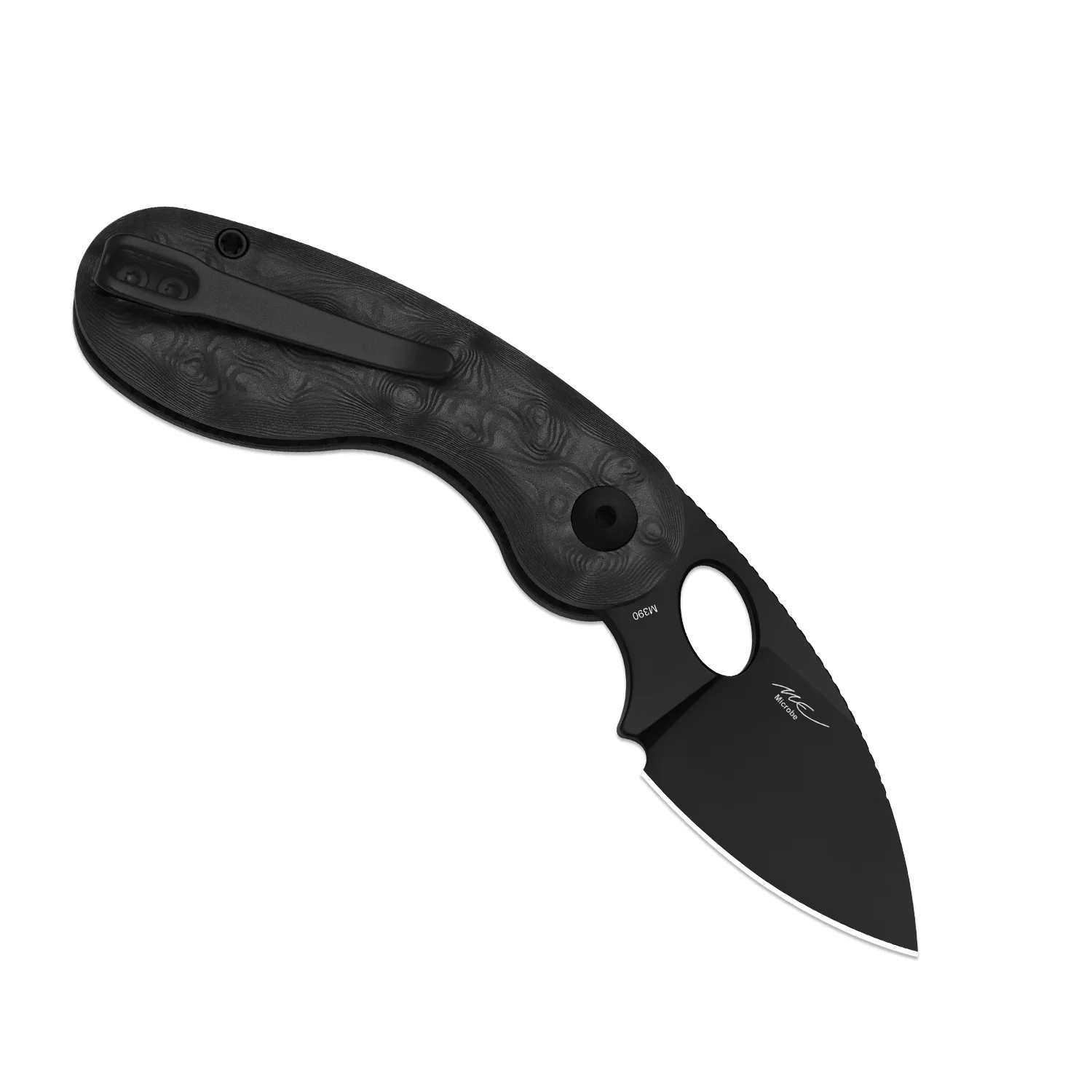 Microbe™ | 5Th Pocket Knife | Kizer Button Liner Lock™ | Fat Carbon Black Dune Handle | KizerB™ 2742A3 - Image 3