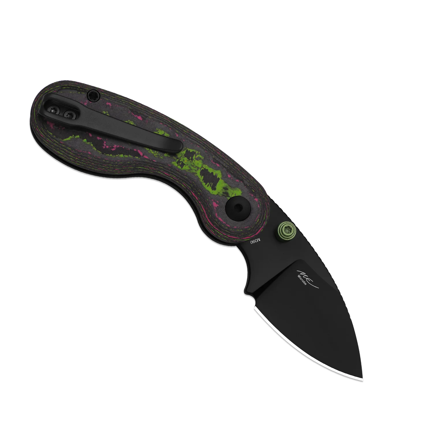 Microbe™ | 5Th Pocket Knife | Kizer Button Liner Lock™ | Camo Carbon Watermelon Sugar Handle | KizerB™ 2742A5 - Image 3
