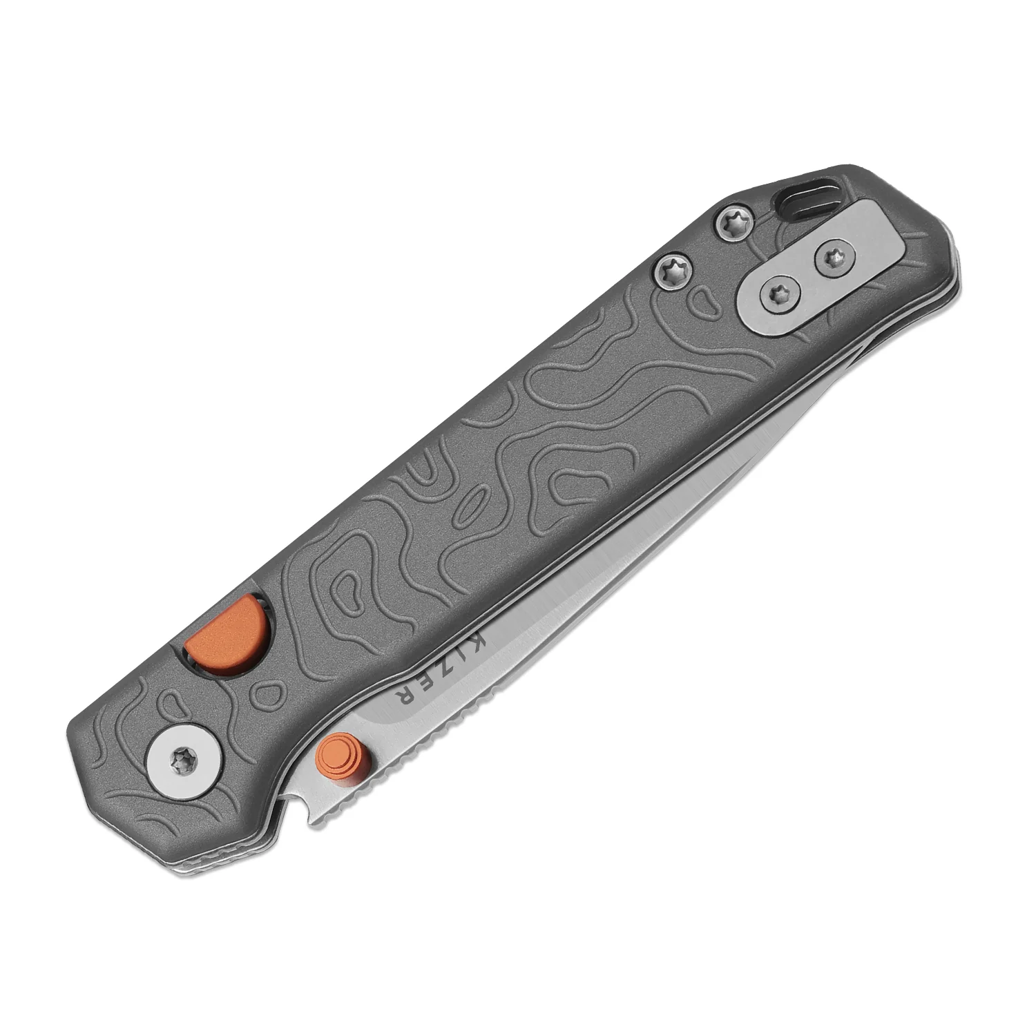 Begleiter 2.9 | Kizer Button Liner Lock™ | Gray Aluminum | S35VN | KizerB™ 3458.2BDA1 - Image 4