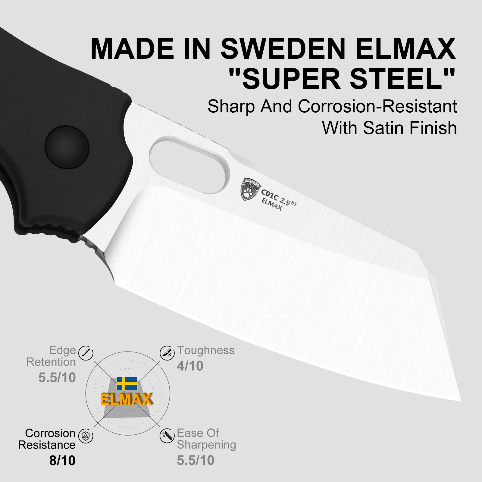 Sheepdog® Knives C01C | Kizer Button Liner Lock™ | ELMAX | Aluminum | KizerB™ 3488.29BSA1 - Image 11