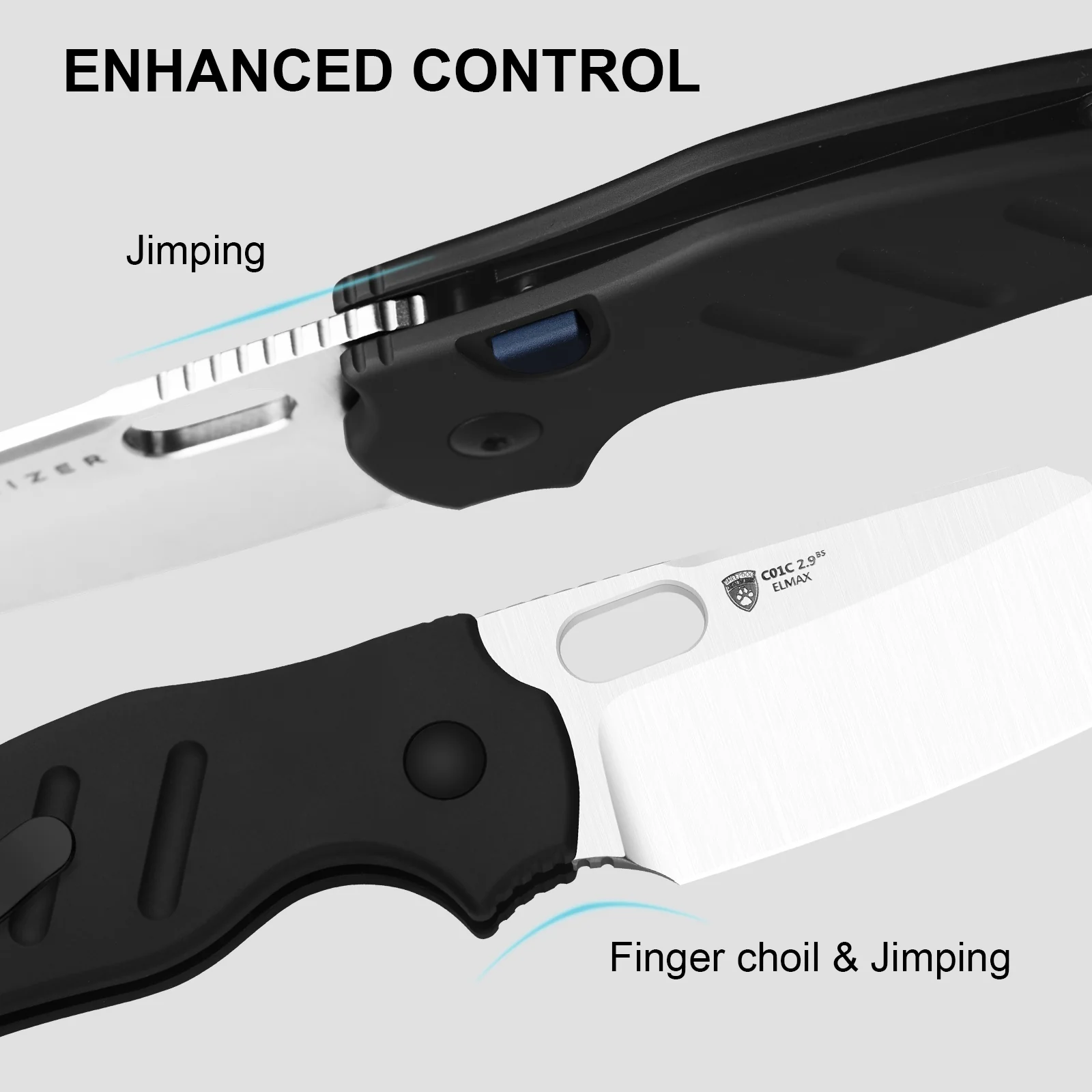Sheepdog® Knives C01C | Kizer Button Liner Lock™ | ELMAX | Aluminum | KizerB™ 3488.29BSA1 - Image 12