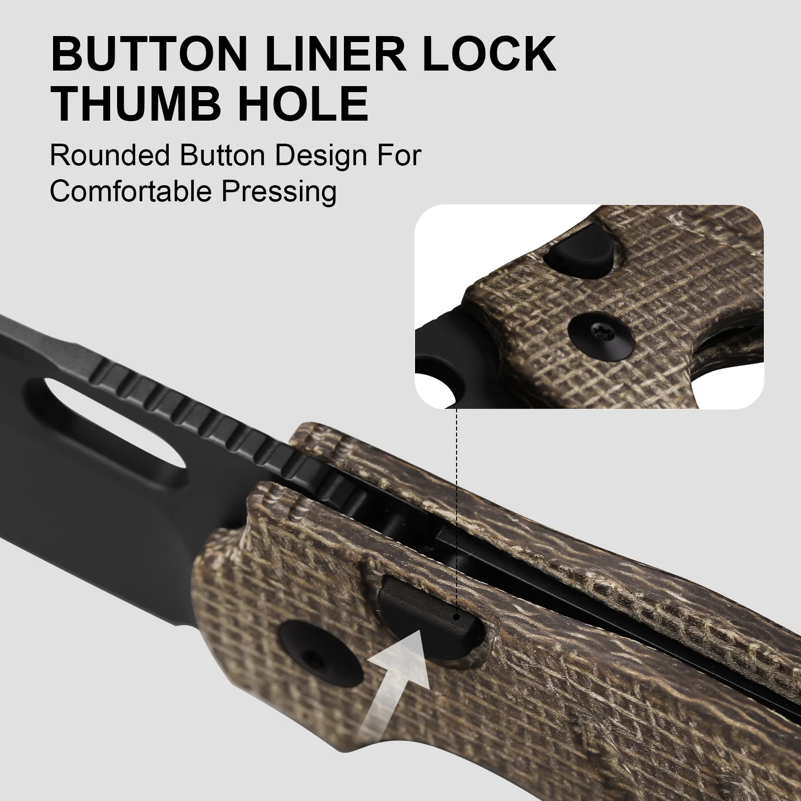 Sheepdog® Knives C01C | Kizer Button Liner Lock™ | DLC Ultra | ELMAX | Norplex UltreX™ Micarta | KizerB™ 3488.29BSA2 - Image 12
