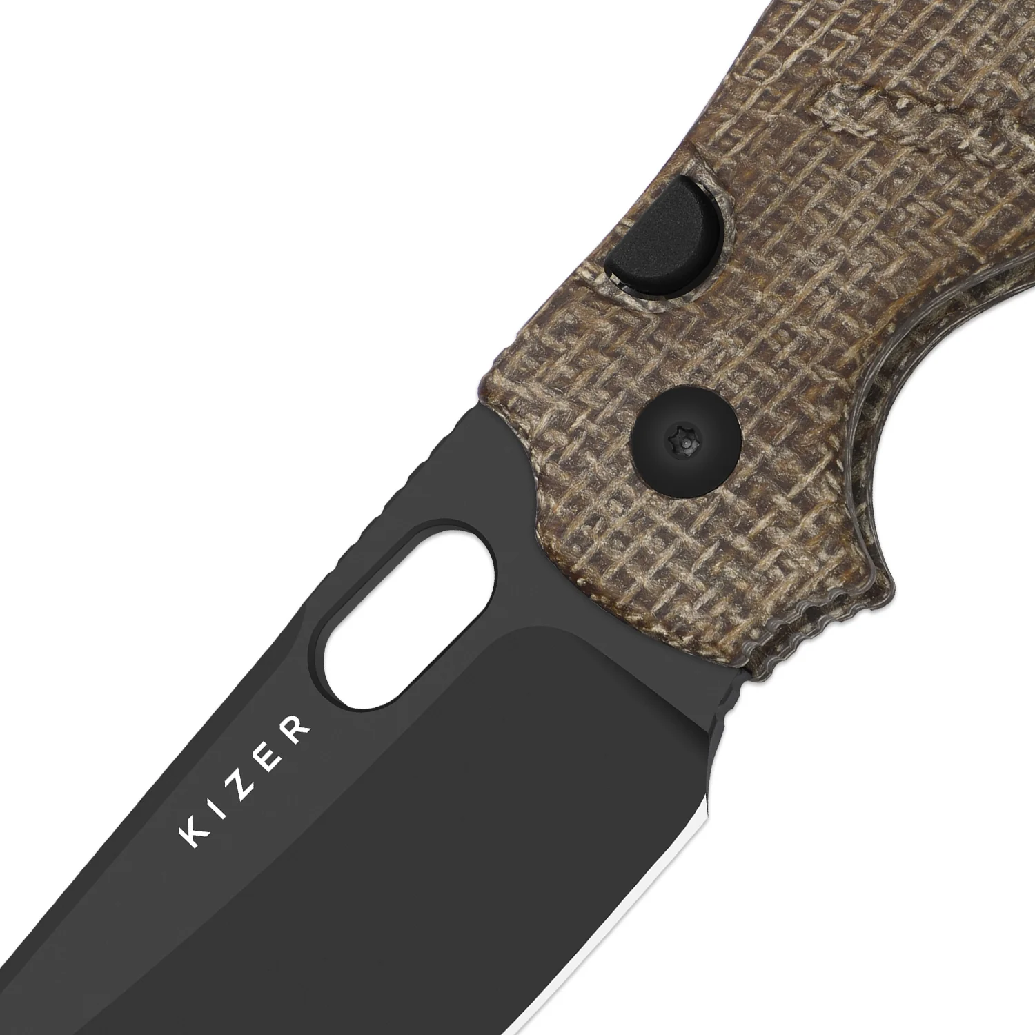 Sheepdog® Knives C01C | Kizer Button Liner Lock™ | DLC Ultra | ELMAX | Norplex UltreX™ Micarta | KizerB™ 3488.29BSA2 - Image 6