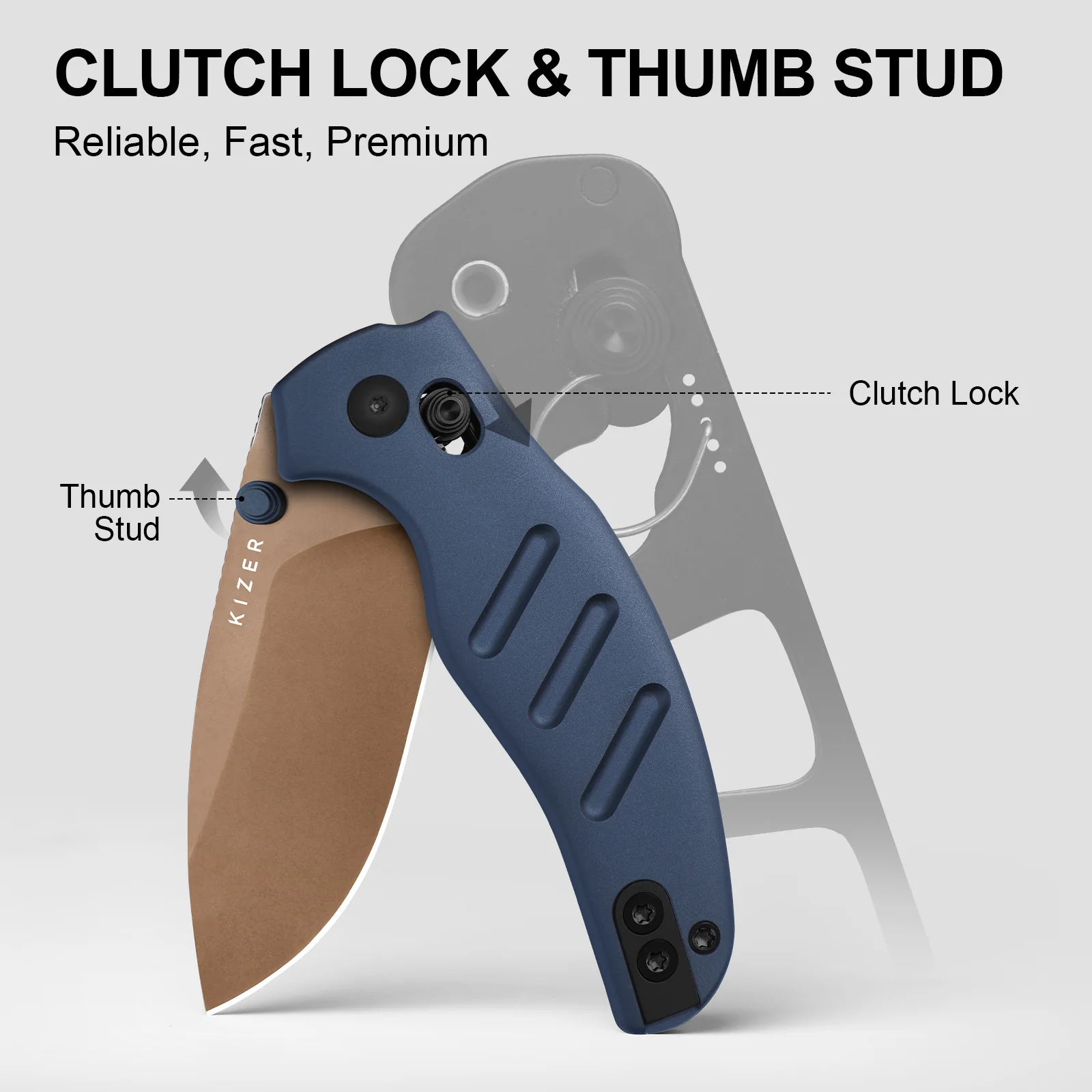 Sheepdog® Knives C01C | Kizer Clutch Lock™ | ELMAX | Aluminum | Sunset Metal PVD | KizerB™ 3488.29CDA1 - Image 10