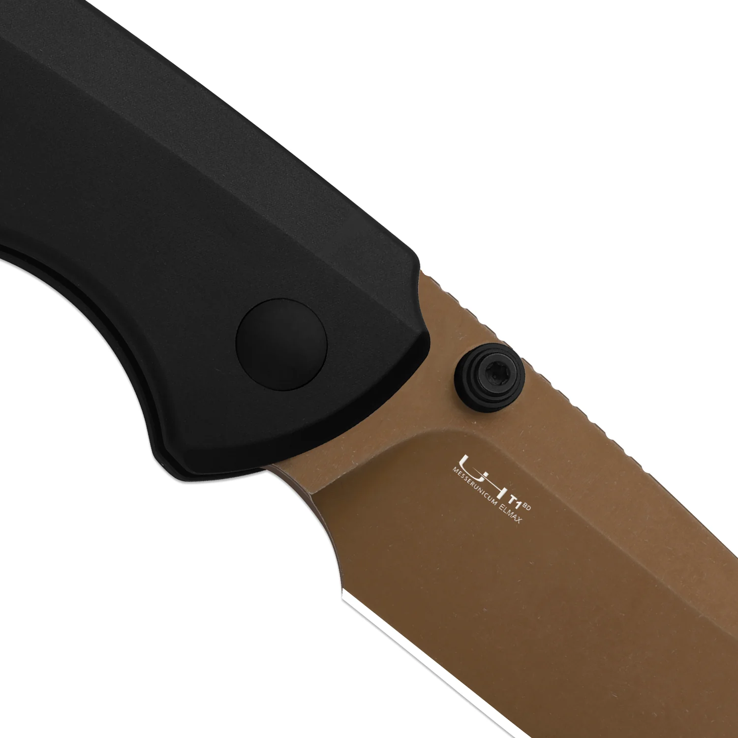 T1 BD | Kizer Button Liner Lock™ | Elmax with DLC | Titanium Handle | KizerB™ 3490.2BDA2 - Image 7