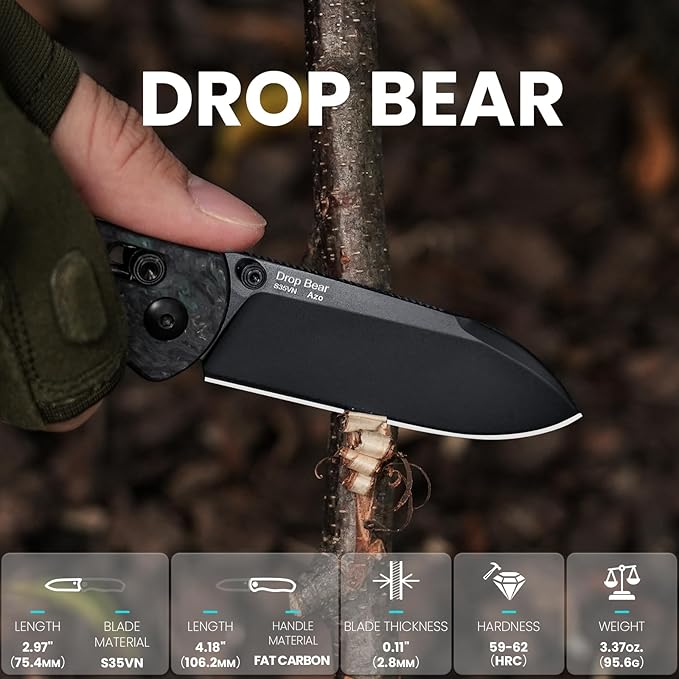 Drop Bear® | Kizer Clutch Lock™ | S35VN | Fatcarbon | KizerB™ 3619A4 - Image 15