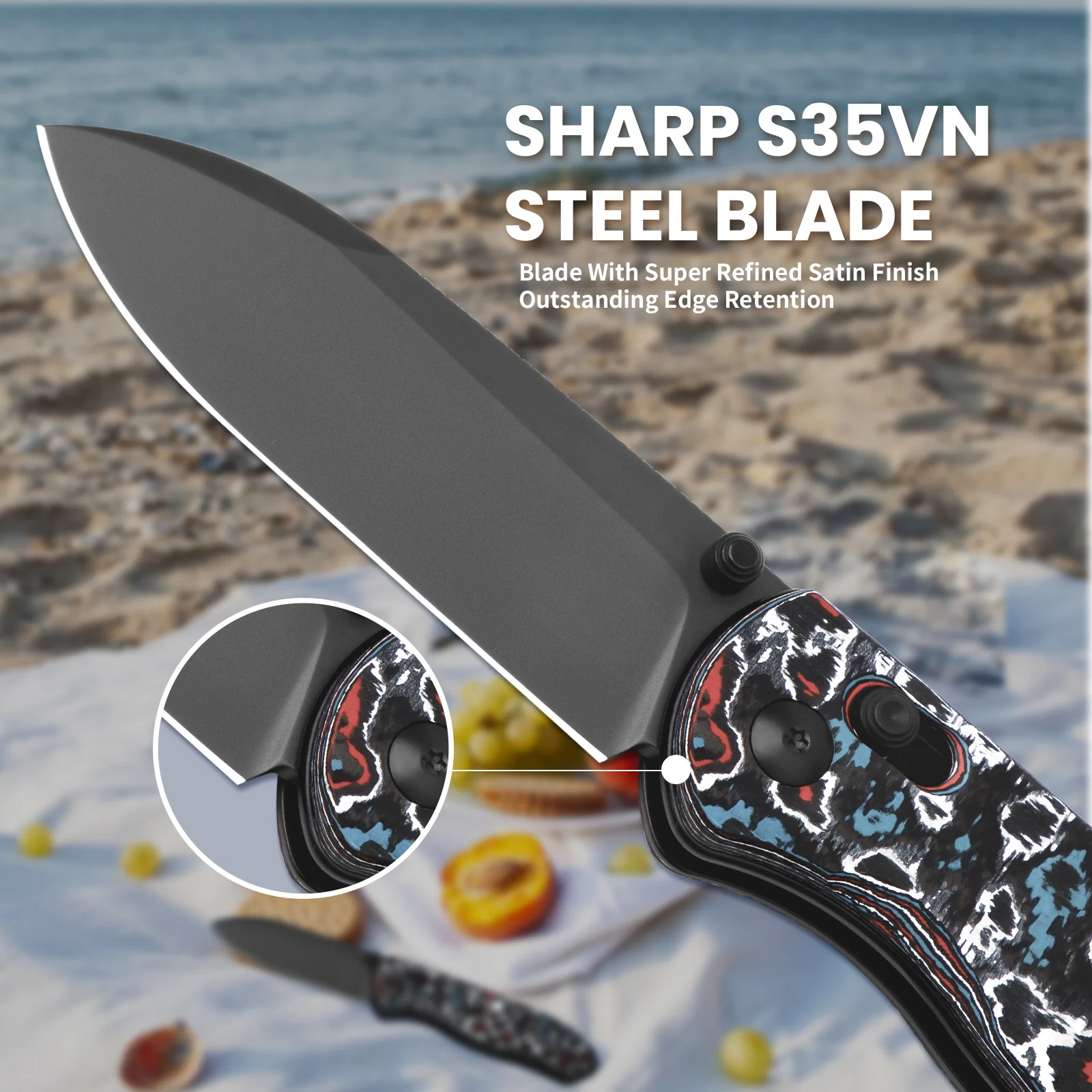 Drop Bear® | Kizer Clutch Lock™ | S45VN | Fatcarbon | KizerB™3619A5 - Image 6
