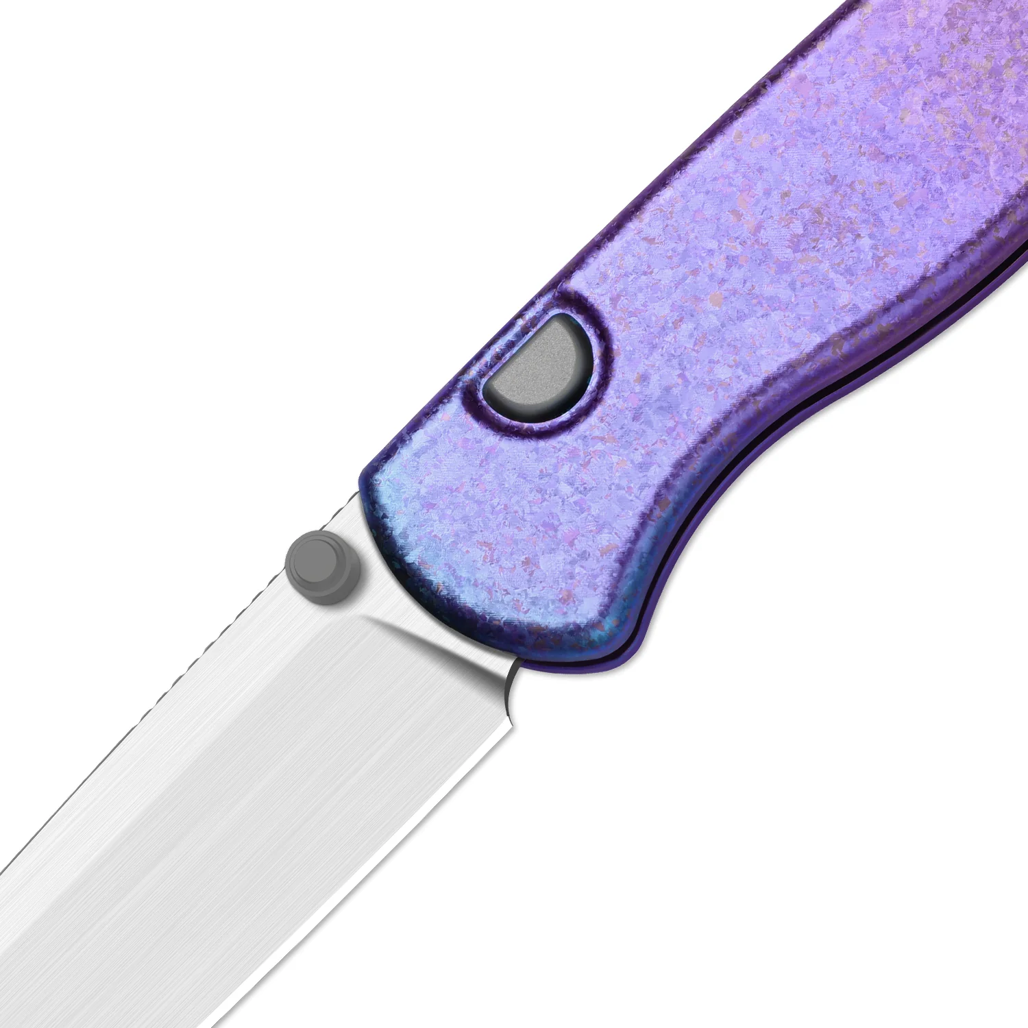 Drop Bear® Zero | Kizer Button Liner Lock™ | Elmax + Hand-Brushed + Hollow Grind | Crystallized Titanium | KizerB™ 3619BDA5 - Image 6
